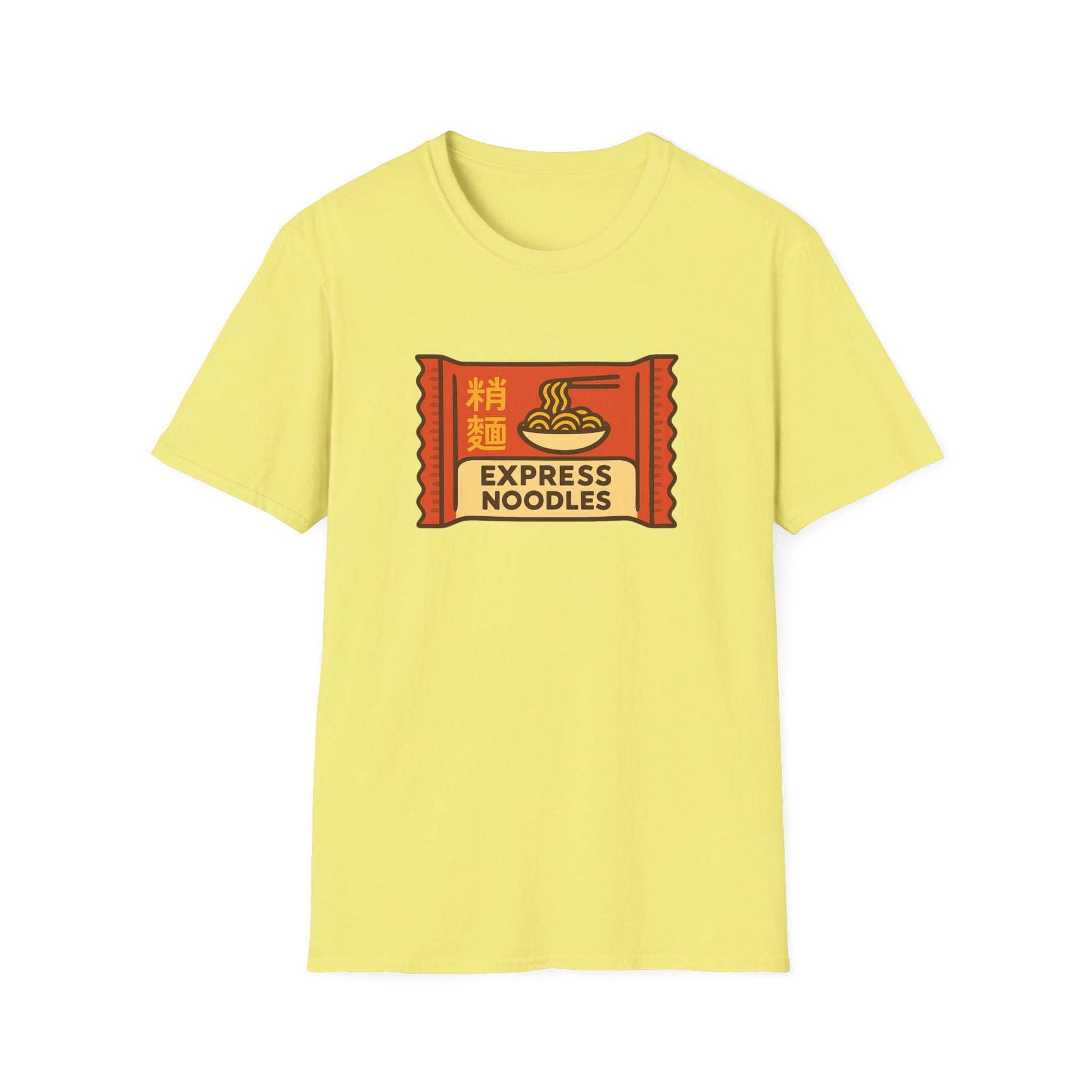 Express Noodles Unisex Softstyle T-Shirt - Casual Wear, Foodie Gift, Festival Attire, Comfortable Tee, Streetwear