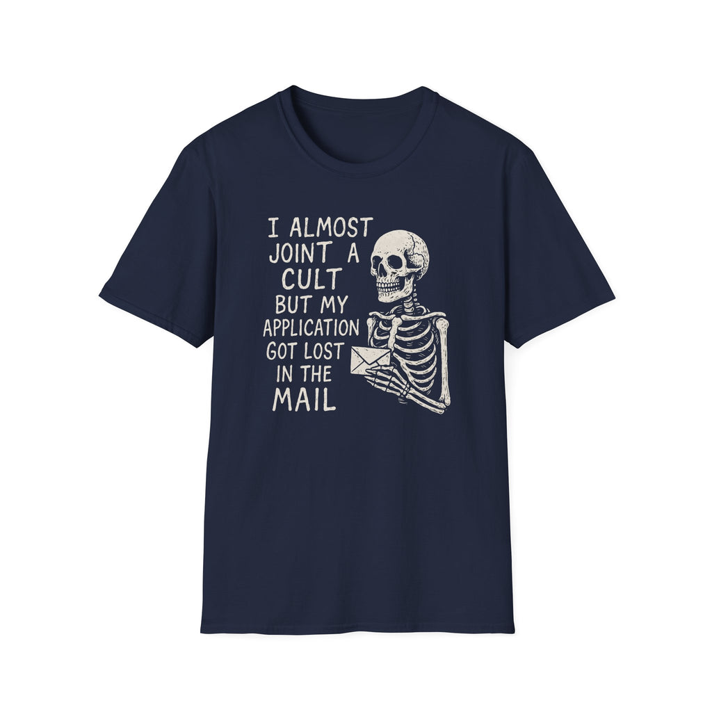 I Almost Joined A Cult T-Shirt – Perfect for Halloween, Casual Wear, Gifts, Cult Humor, Laughs, and Quirky Fashion