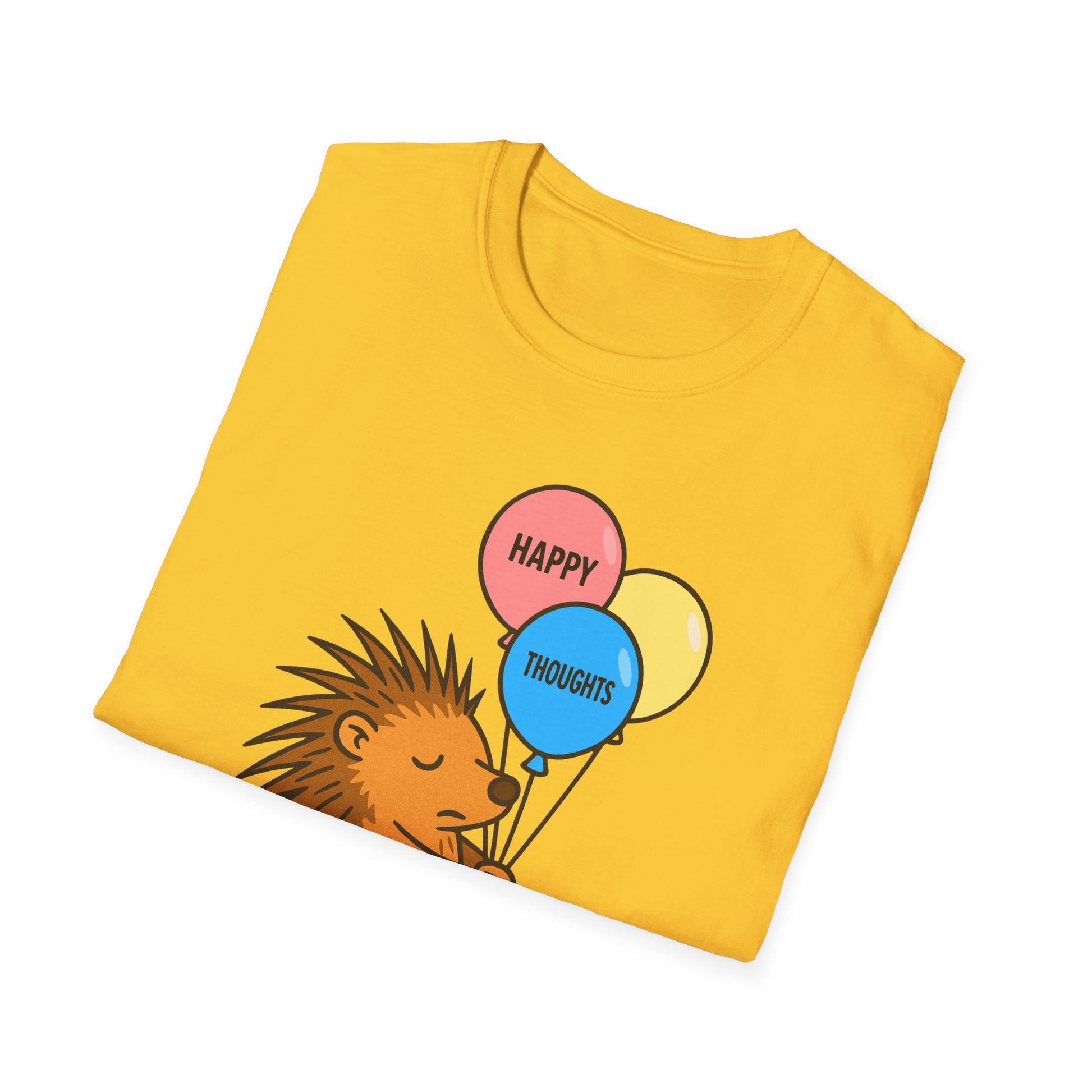 Happy Hedgehog T-Shirt, Cute Animal Tee, Unisex Softstyle Shirt, Gift for Postal Workers & Mail Carriers, Birthday Present, Casual Wear