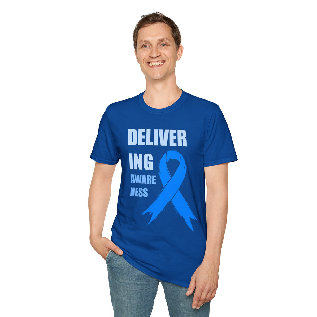 Prostate Cancer Awareness Shirt – Delivering Awareness Light Blue Ribbon Support Tee