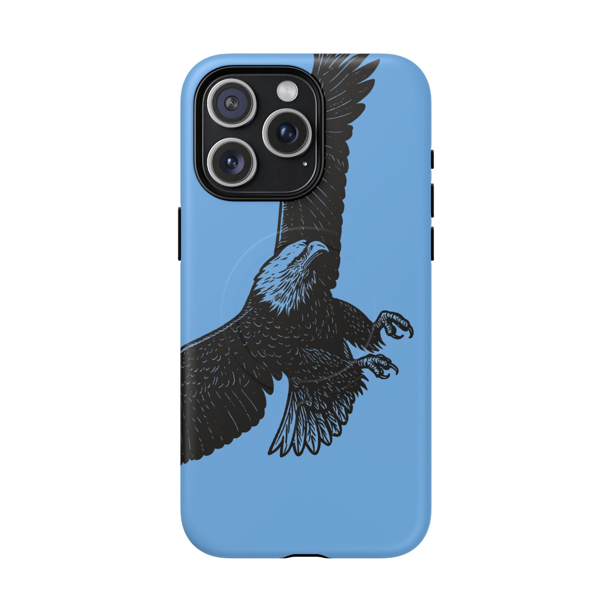 Eagle Flight Tough Magnetic Phone Case — Protective Magnetic Snap Cover with Soaring Eagle Design