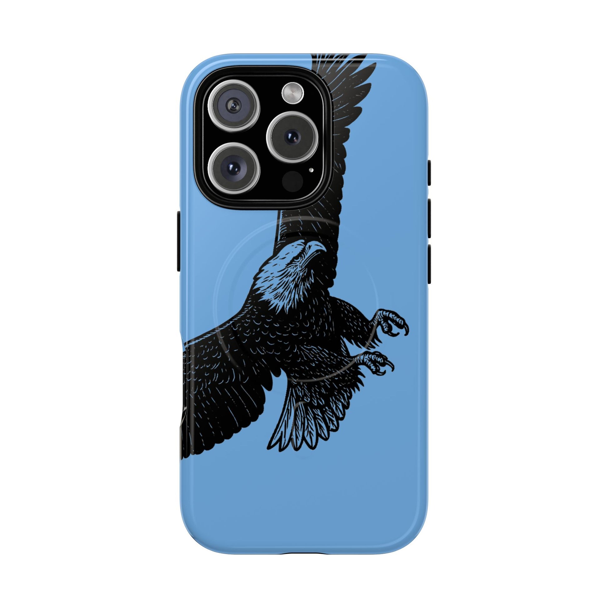 Eagle Flight Tough Magnetic Phone Case — Protective Magnetic Snap Cover with Soaring Eagle Design