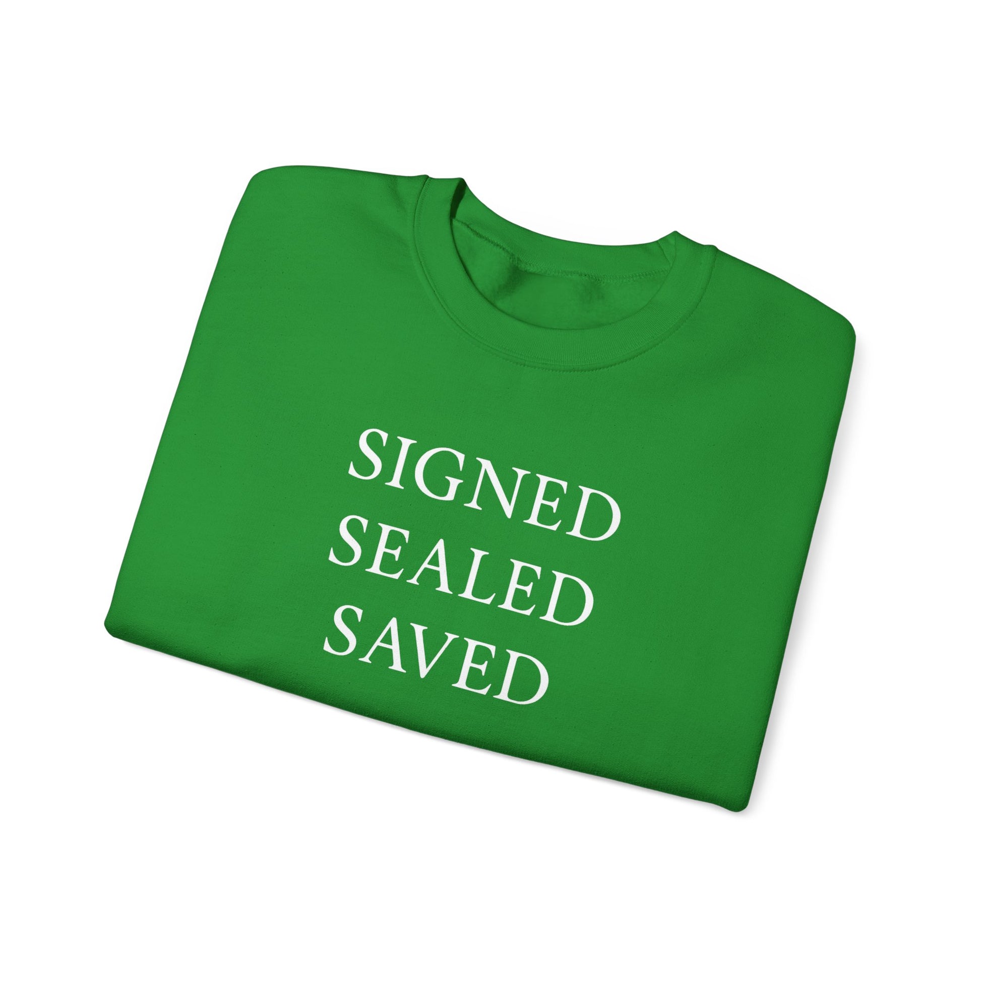 Signed Sealed Saved Crewneck Sweatshirt, Postal Workers Sweatshirts, Christian Sweatshirts, Gifts For Postal Workers, Gift Ideas.