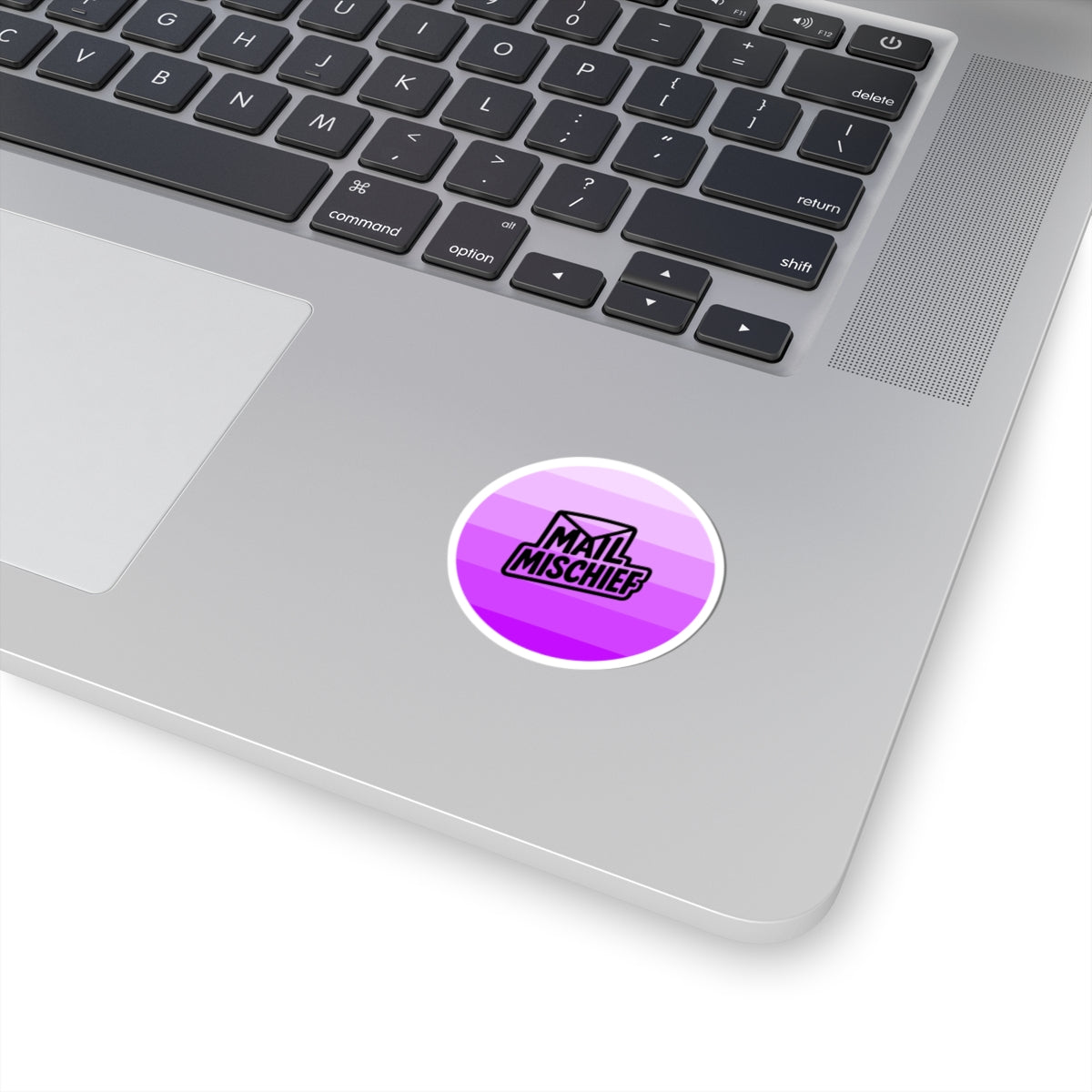 Mail Mischief Purple Gradient Kiss-Cut Sticker