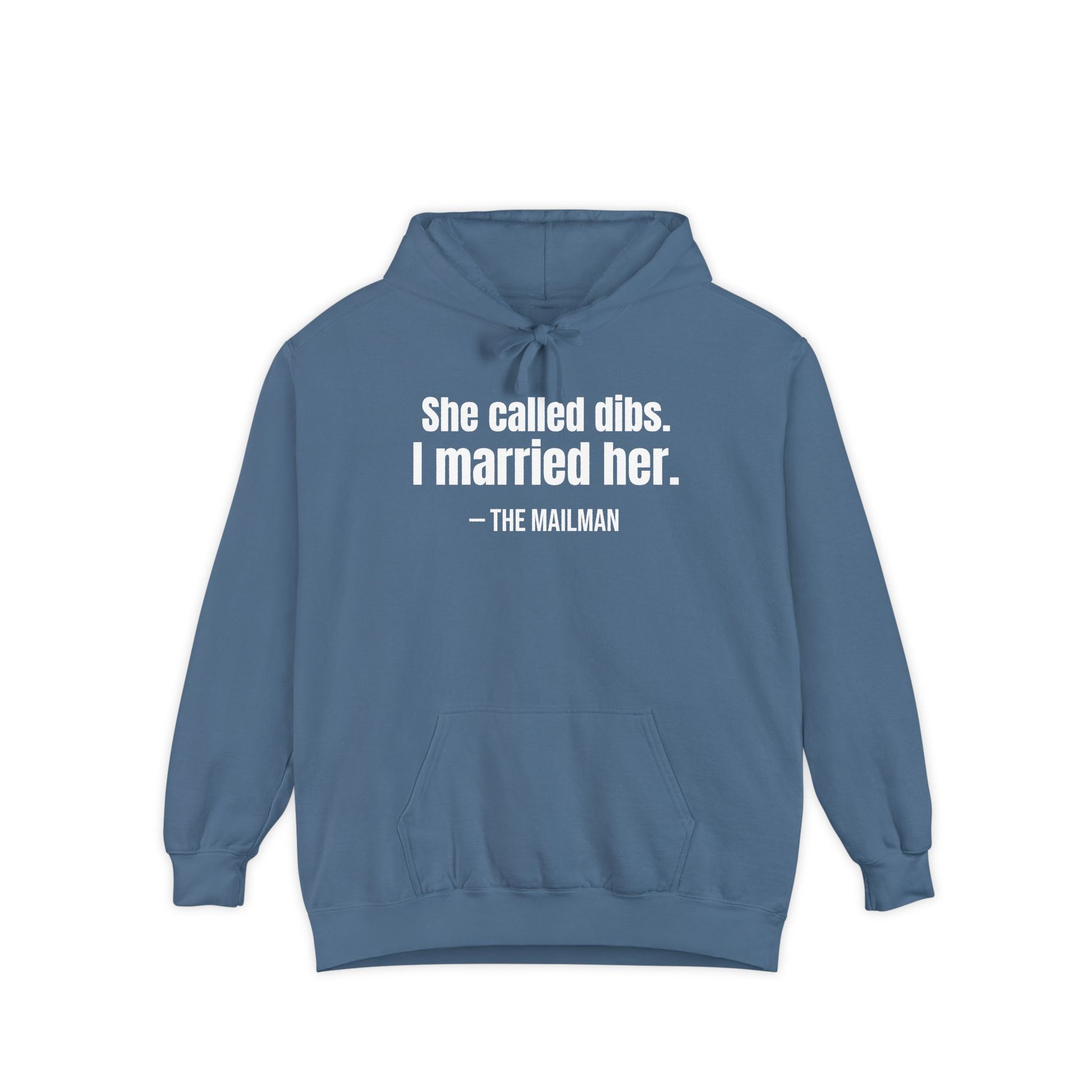She Called Dibs I Married Her Hoodie – Funny Couple Hoodie, Husband Humor Pullover, Matching Set Gift