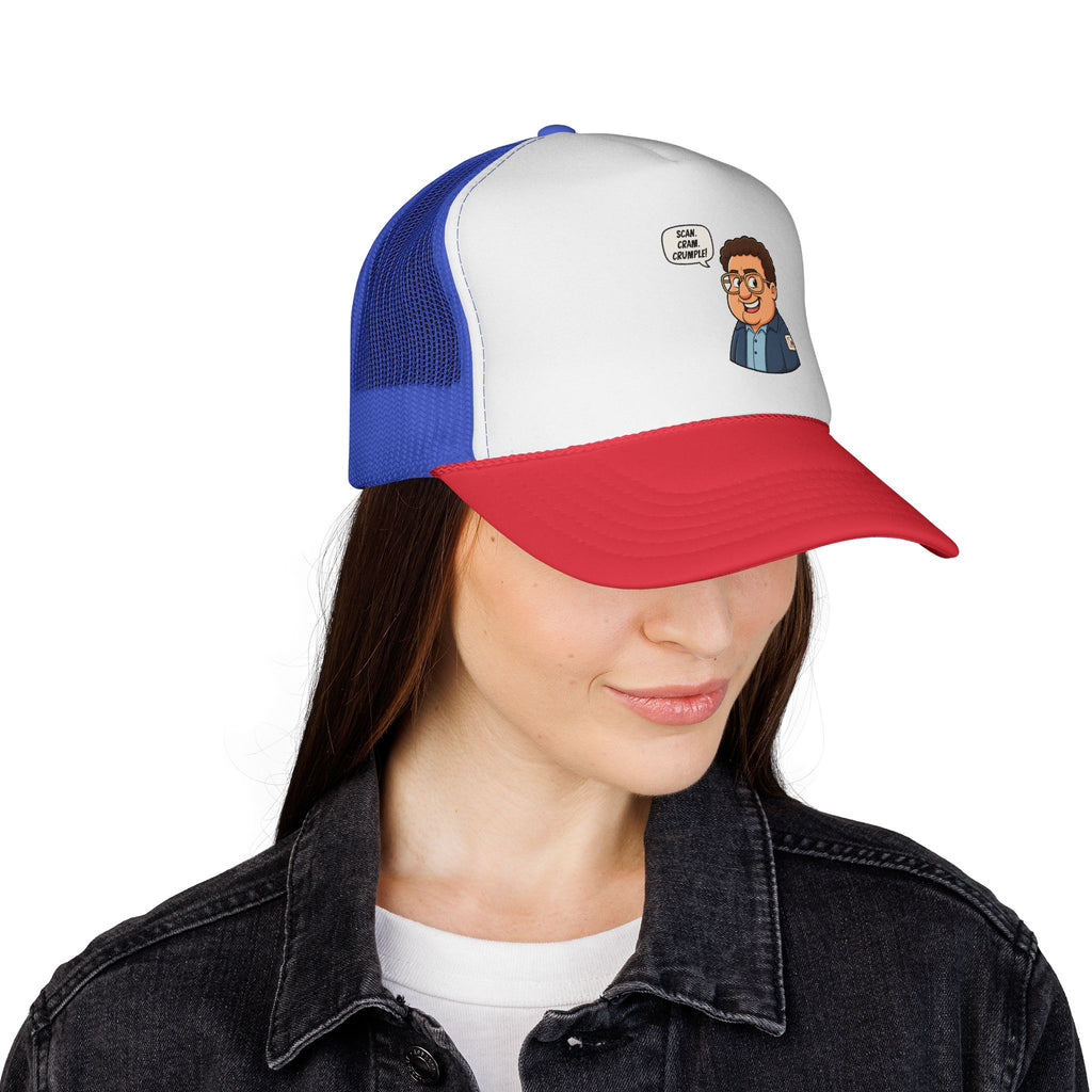 Whimsical Trucker Cap with Cartoon Design, Funny Hat for Casual Wear, Gift for Friends, Unique Cap for Summer Adventures