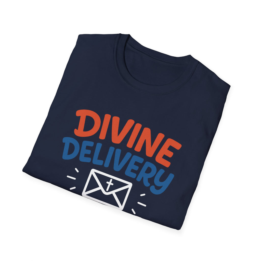 Divine Delivery God's Timing T-Shirt, Unisex Graphic Tee, Inspirational Birth Announcement Shirt, Faith-Based Gift, Religious Apparel