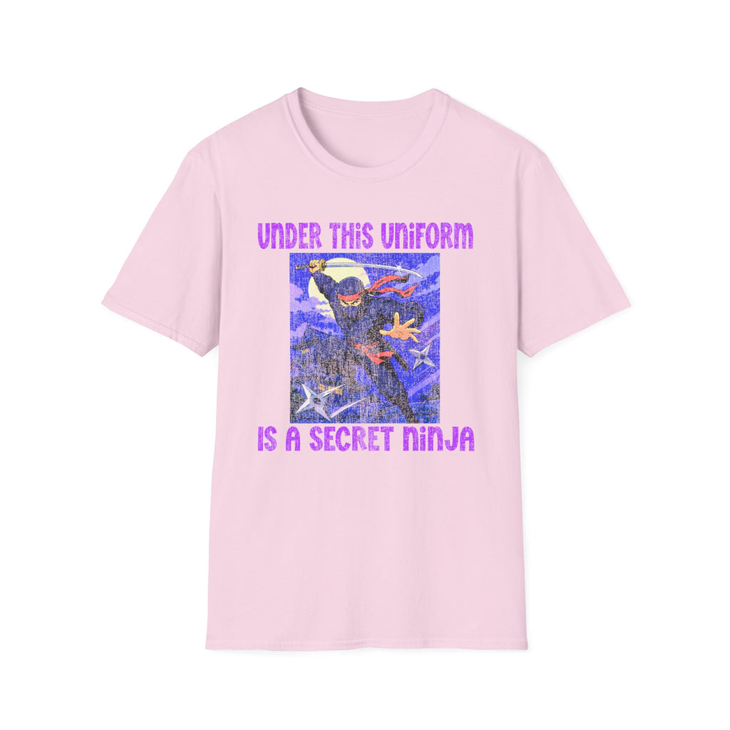 Ninja Uniform T-Shirt – "Under This Uniform Is a Secret Ninja" Graphic Tee