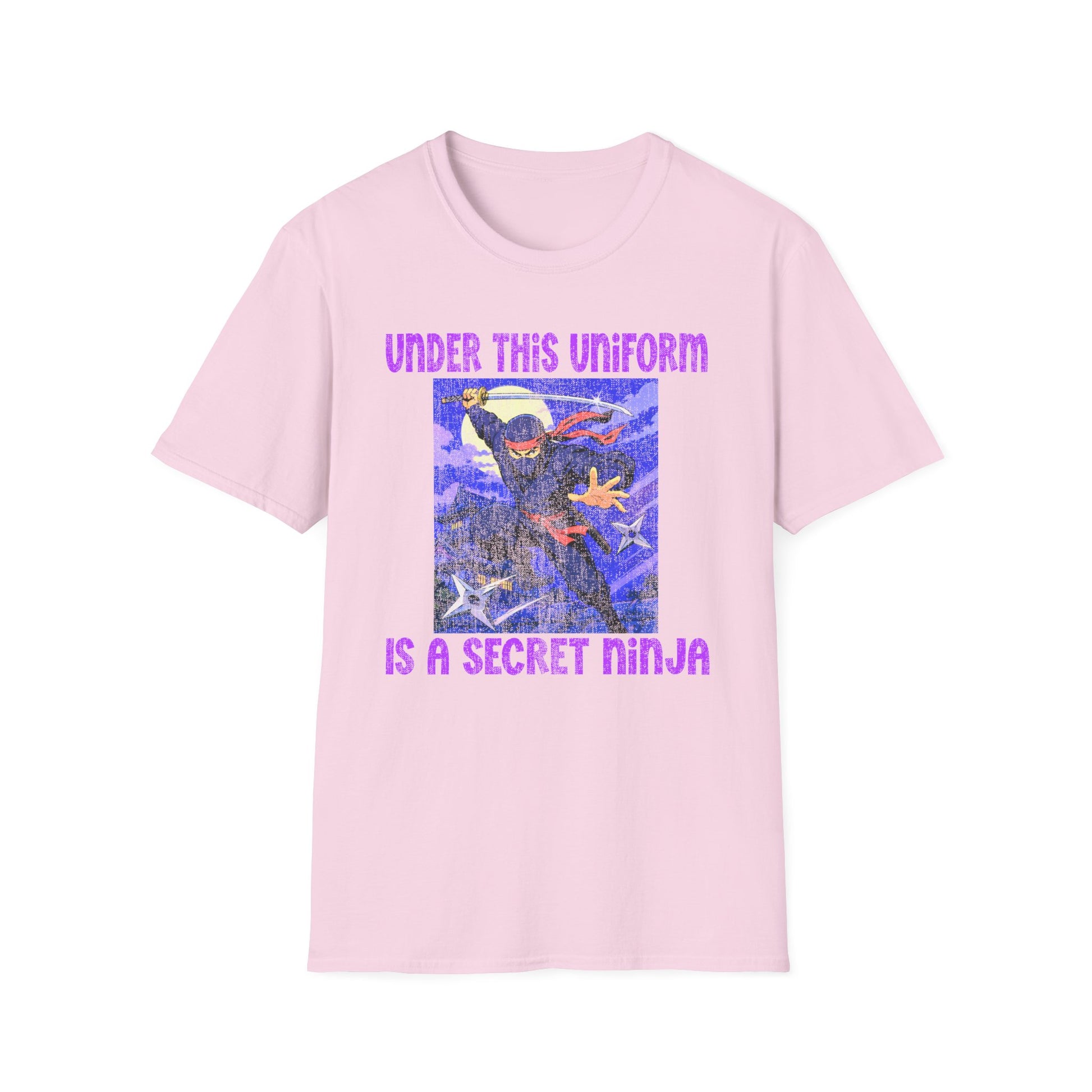 Ninja Uniform T-Shirt – "Under This Uniform Is a Secret Ninja" Graphic Tee
