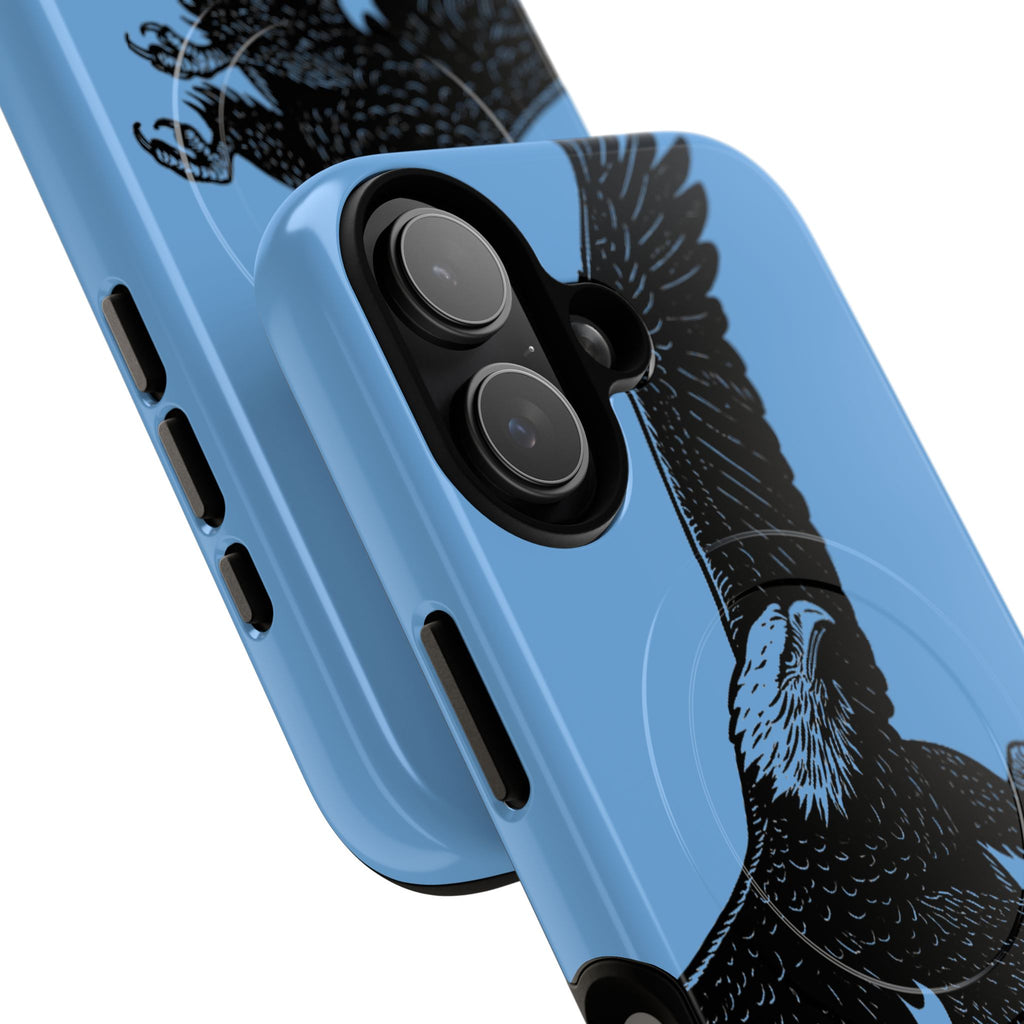Eagle Flight Tough Magnetic Phone Case — Protective Magnetic Snap Cover with Soaring Eagle Design