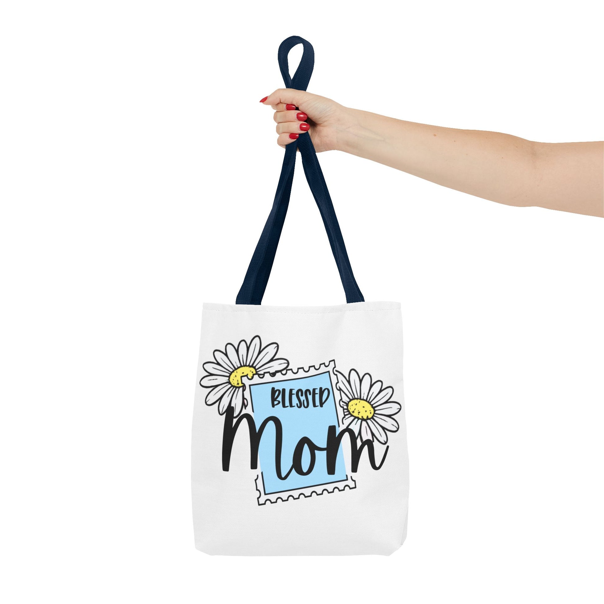 Blessed Mom Daisy Tote Bag — Floral Mother's Day Canvas Tote