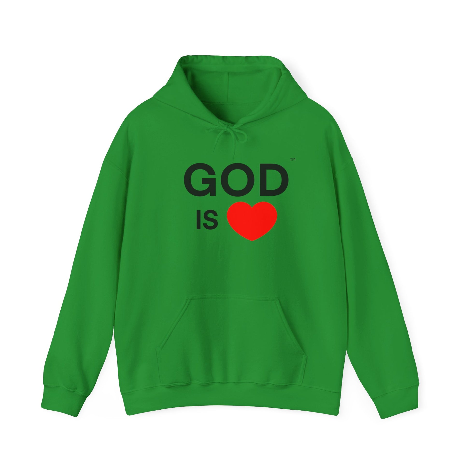 God Is Love™ Hoodie — Wear the Message, Christian Faith Pullover with Clean Bold Letters and Heart Graphic
