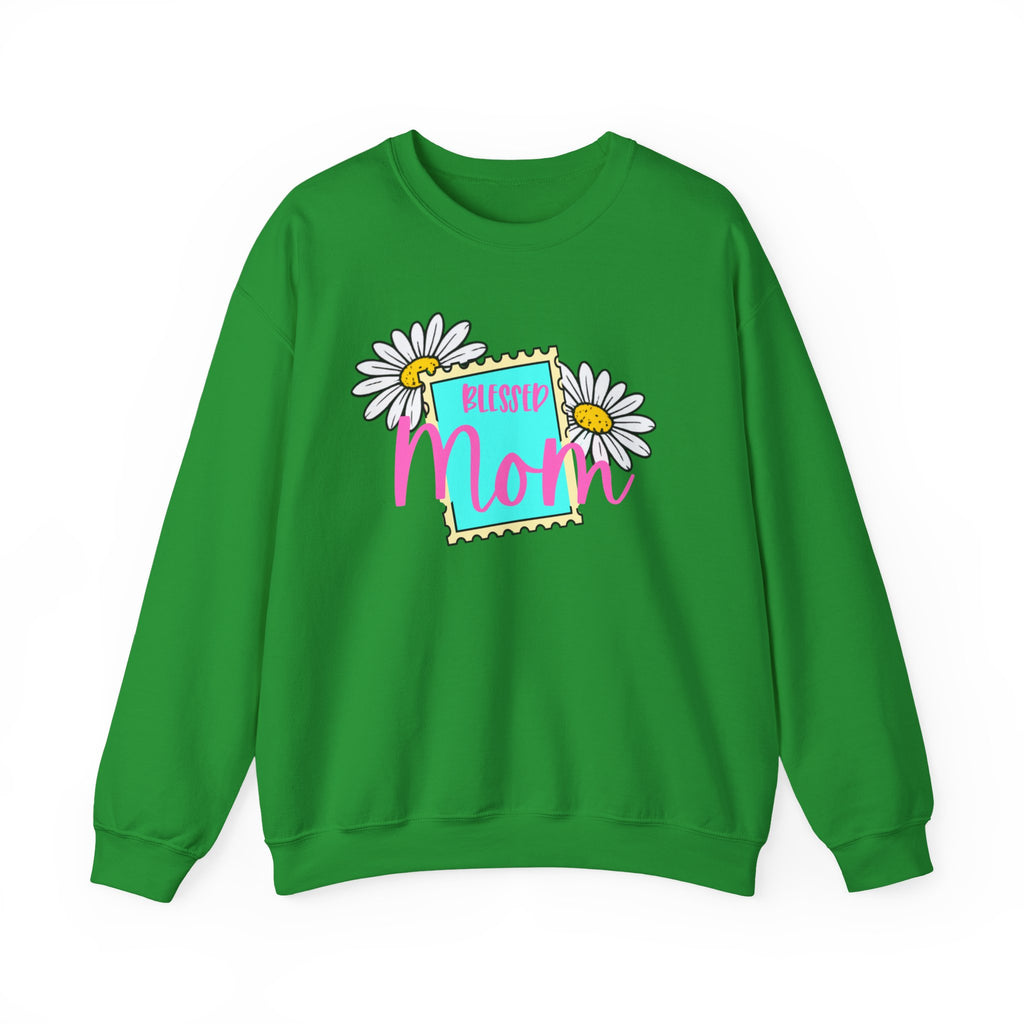 Blessed Mom Sweatshirt – Cute Mother’s Day Gift for Mom | Minimalist Stamp Design Crewneck | Mama Gift, Gift for Her