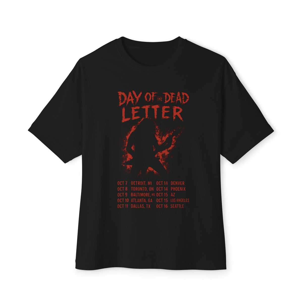 Day of the Dead Unisex Oversized Boxy Tee, Halloween Costume, Festival Shirt, Gift for Him, Graphic Tee, Casual Wear