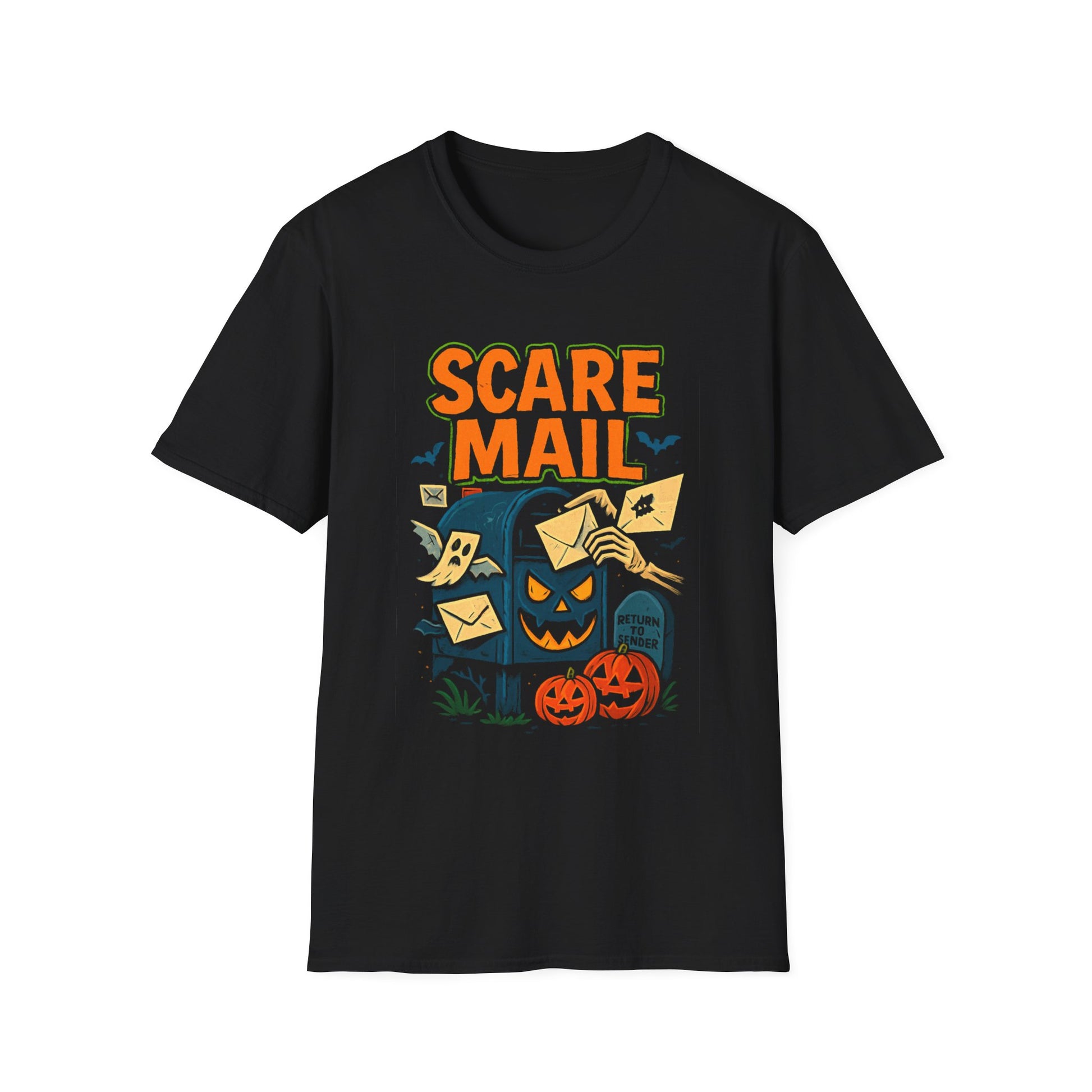 Halloween Scare Mail T-Shirt, Unisex Tee, Fall Fashion, Scary Shirt, Halloween Costume, Gift for Halloween Lovers