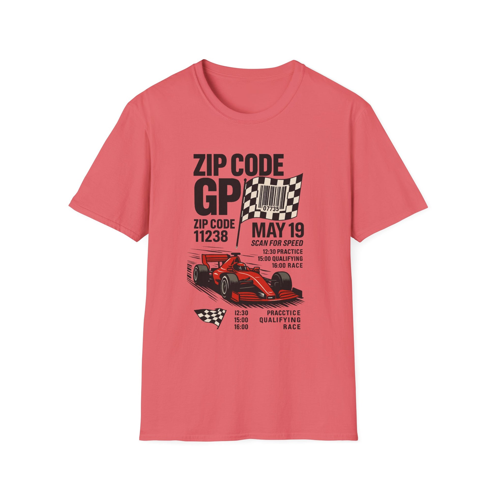 Racing Day Unisex Softstyle T-Shirt, Car Lovers Gift, Motorsports Tee, Race Day Apparel, Personalized Racing Shirt