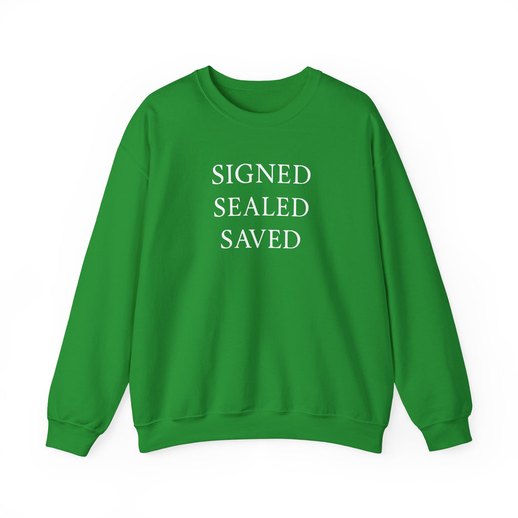 Signed Sealed Saved Crewneck Sweatshirt, Postal Workers Sweatshirts, Christian Sweatshirts, Gifts For Postal Workers, Gift Ideas.