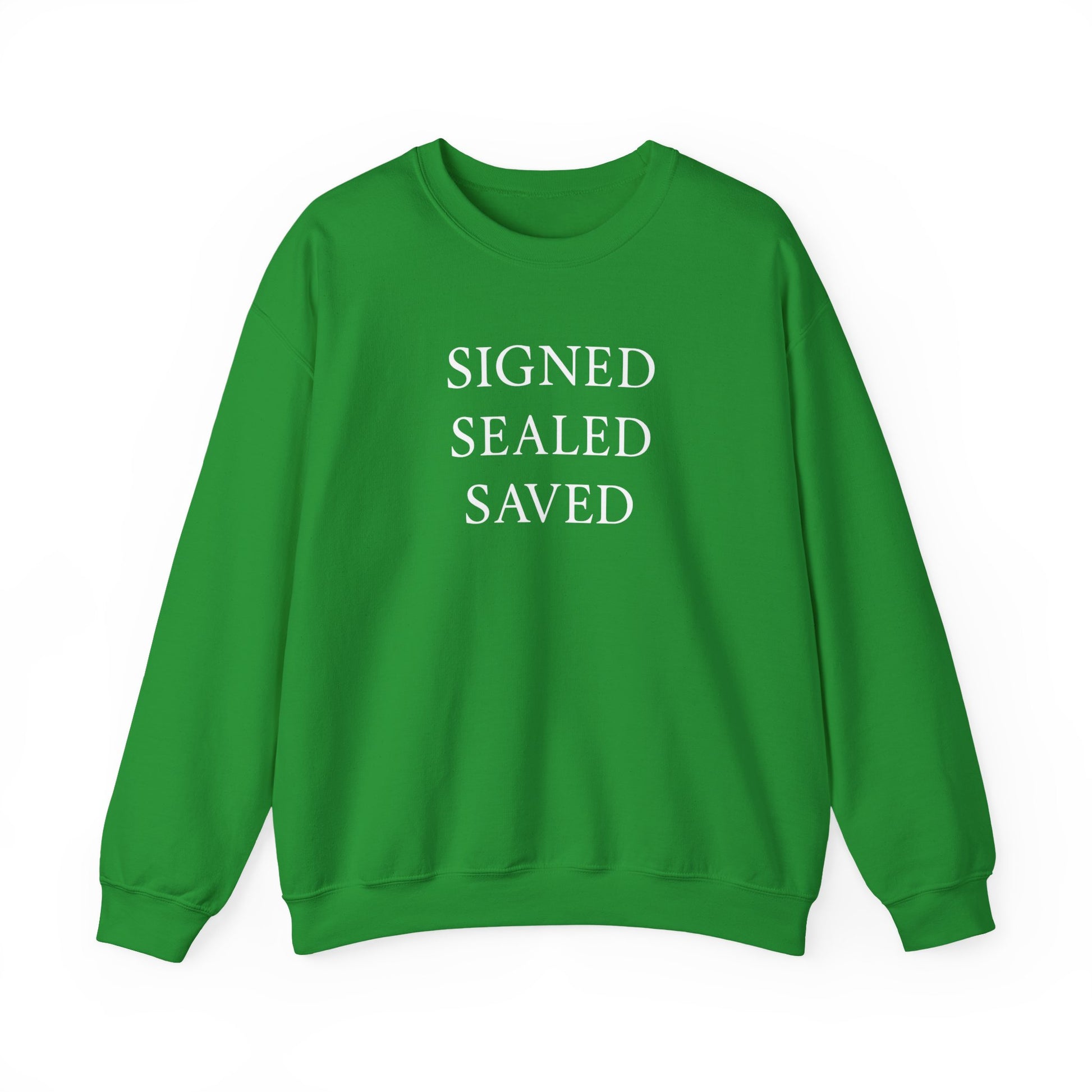 Signed Sealed Saved Crewneck Sweatshirt, Postal Workers Sweatshirts, Christian Sweatshirts, Gifts For Postal Workers, Gift Ideas.