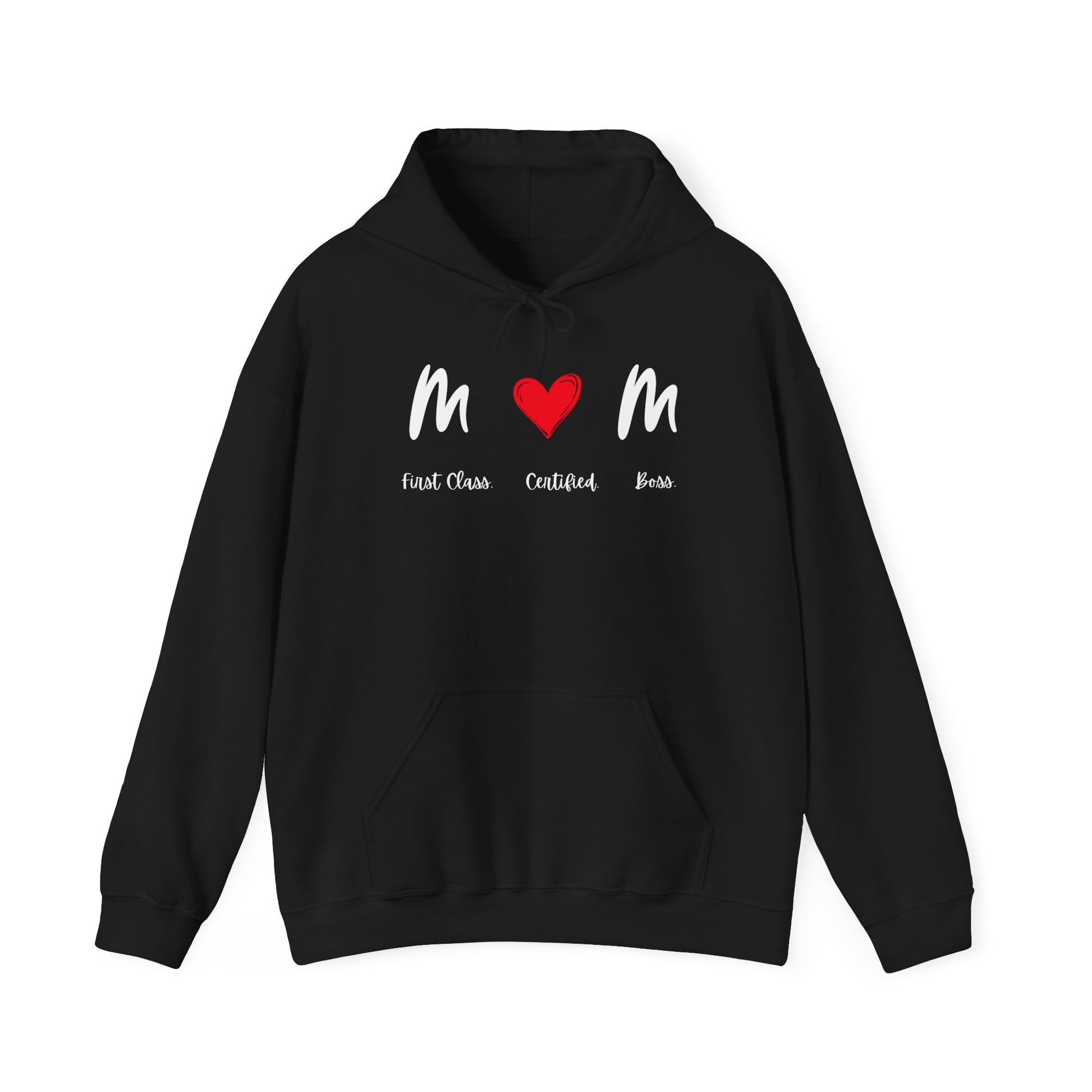 Mom Boss Hoodie – Certified Boss Mom Sweatshirt | First Class Mom Gift | Cute Mom Life Pullover Hoodie