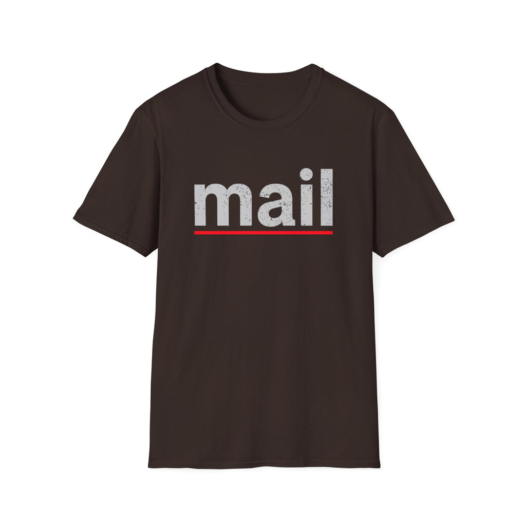 Mail-Themed Unisex T-Shirt, Casual Wear, Gift for Postal Workers, Unique Birthday Present, Fun Everyday Tee