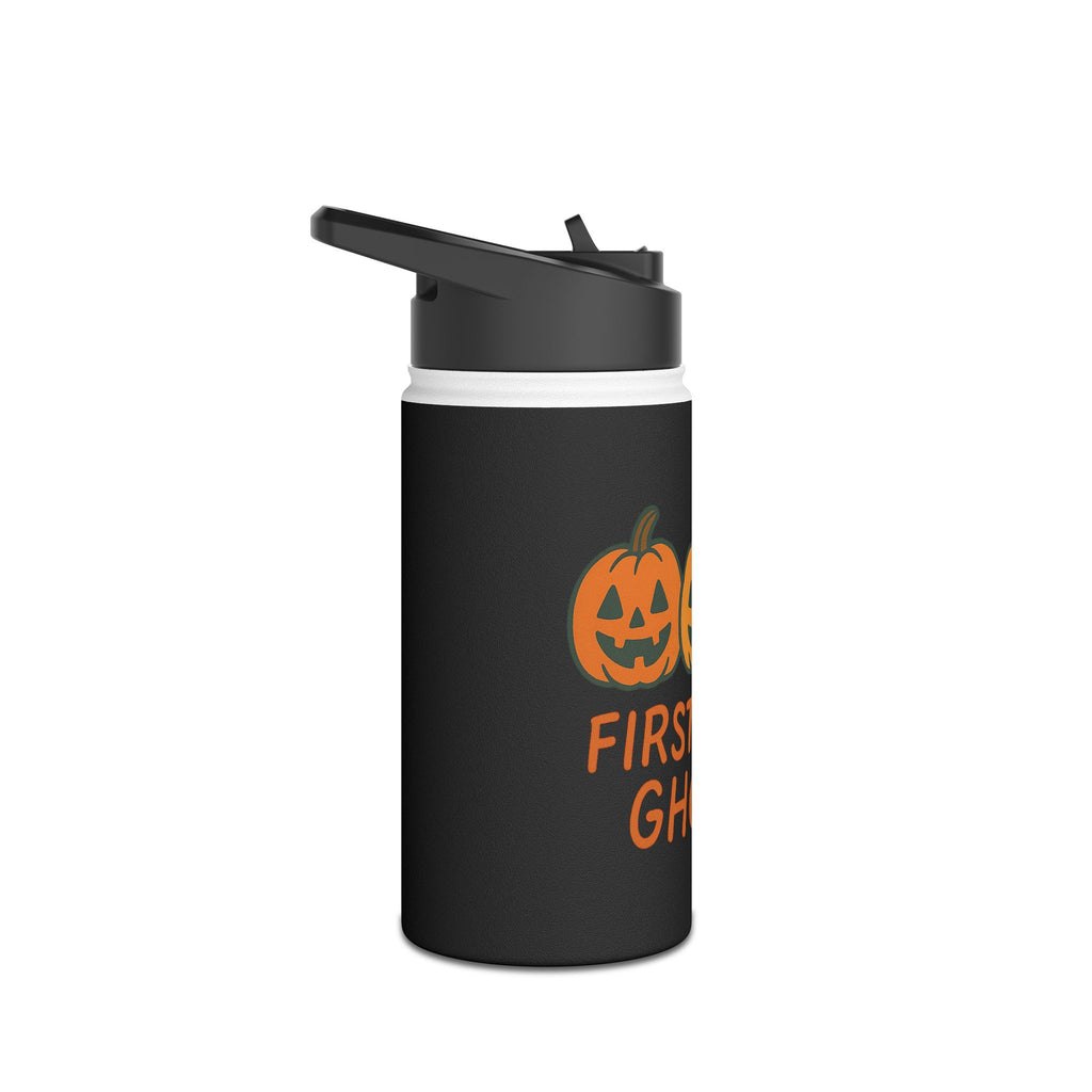Halloween Stainless Steel Water Bottle, First Class Ghouls Design, Trick or Treat Gift, Durable Travel Flask, BPA-Free Drinkware