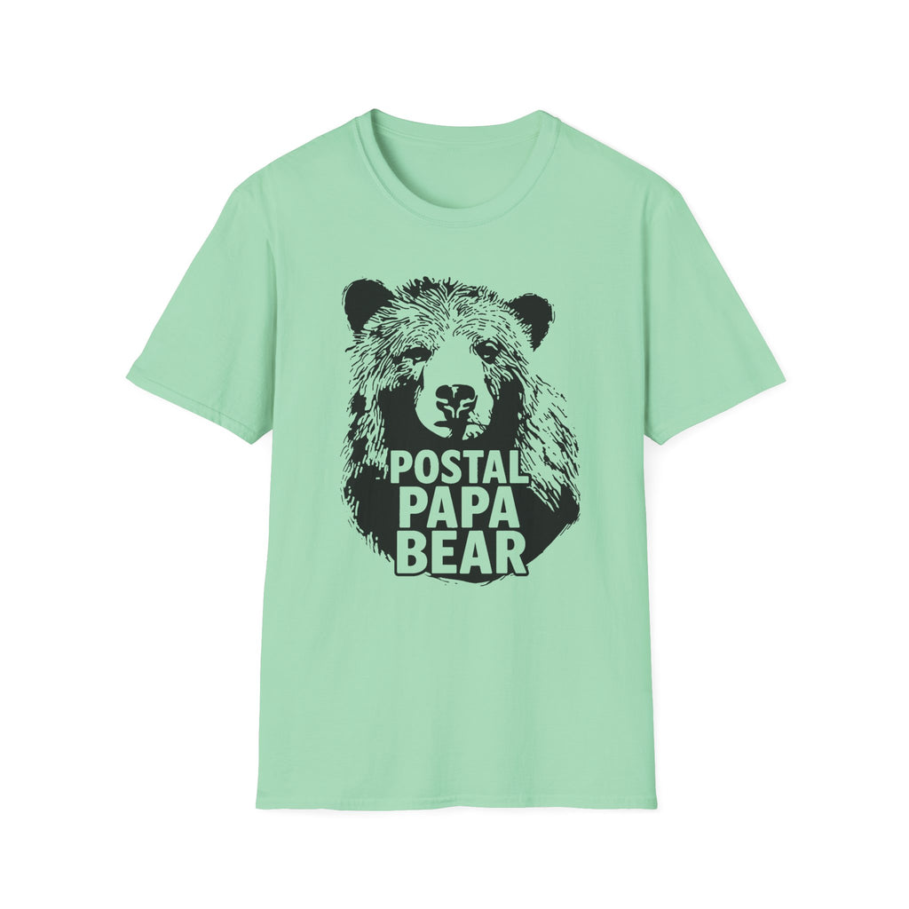 Postal Papa Bear Unisex T-Shirt | Cute Gift for Dads | Family Reunion T-Shirt | Casual Wear | Father's Day Tee | Unique Design