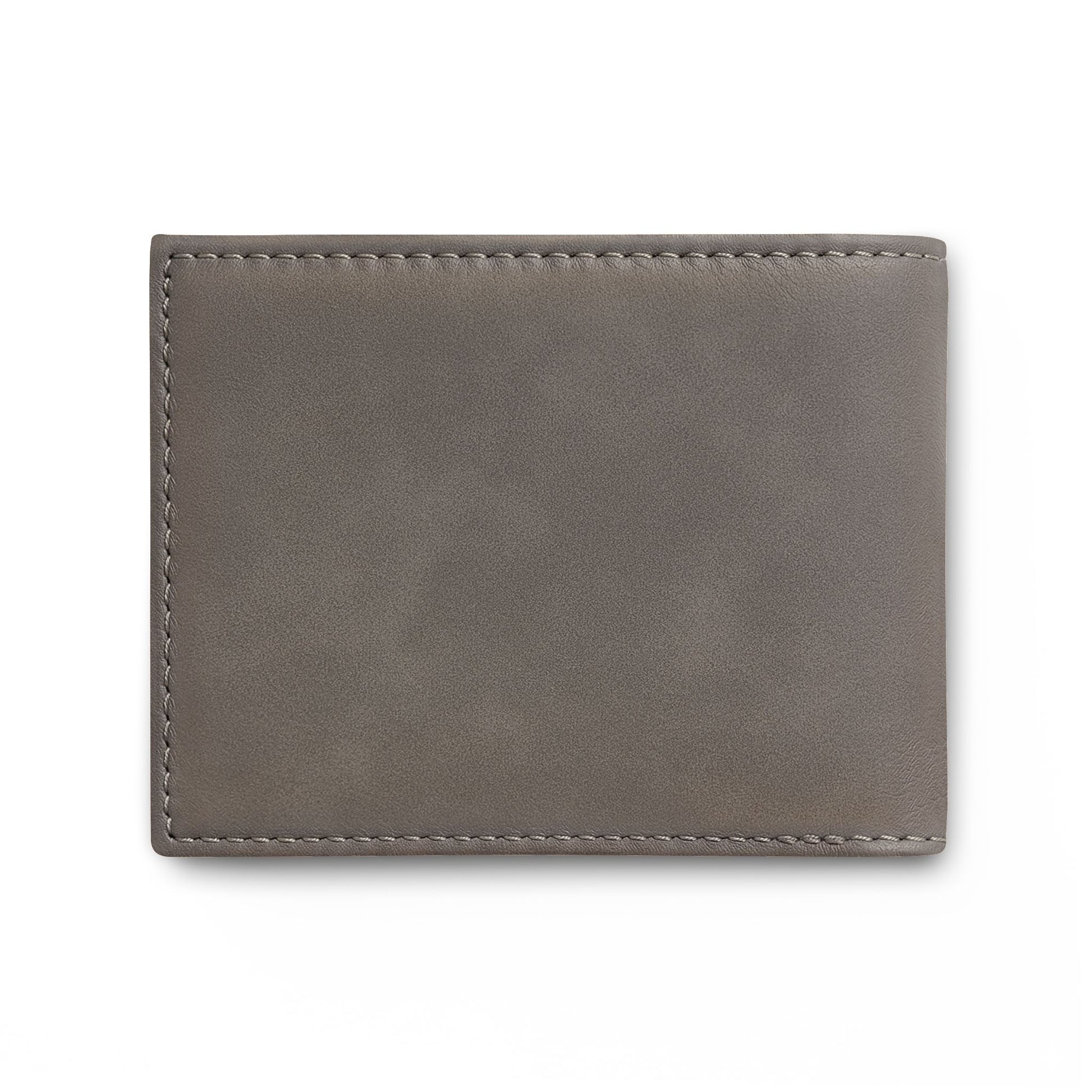 Weekend Route Bi-Fold Wallet — Hiker Silhouette Leather Card Wallet