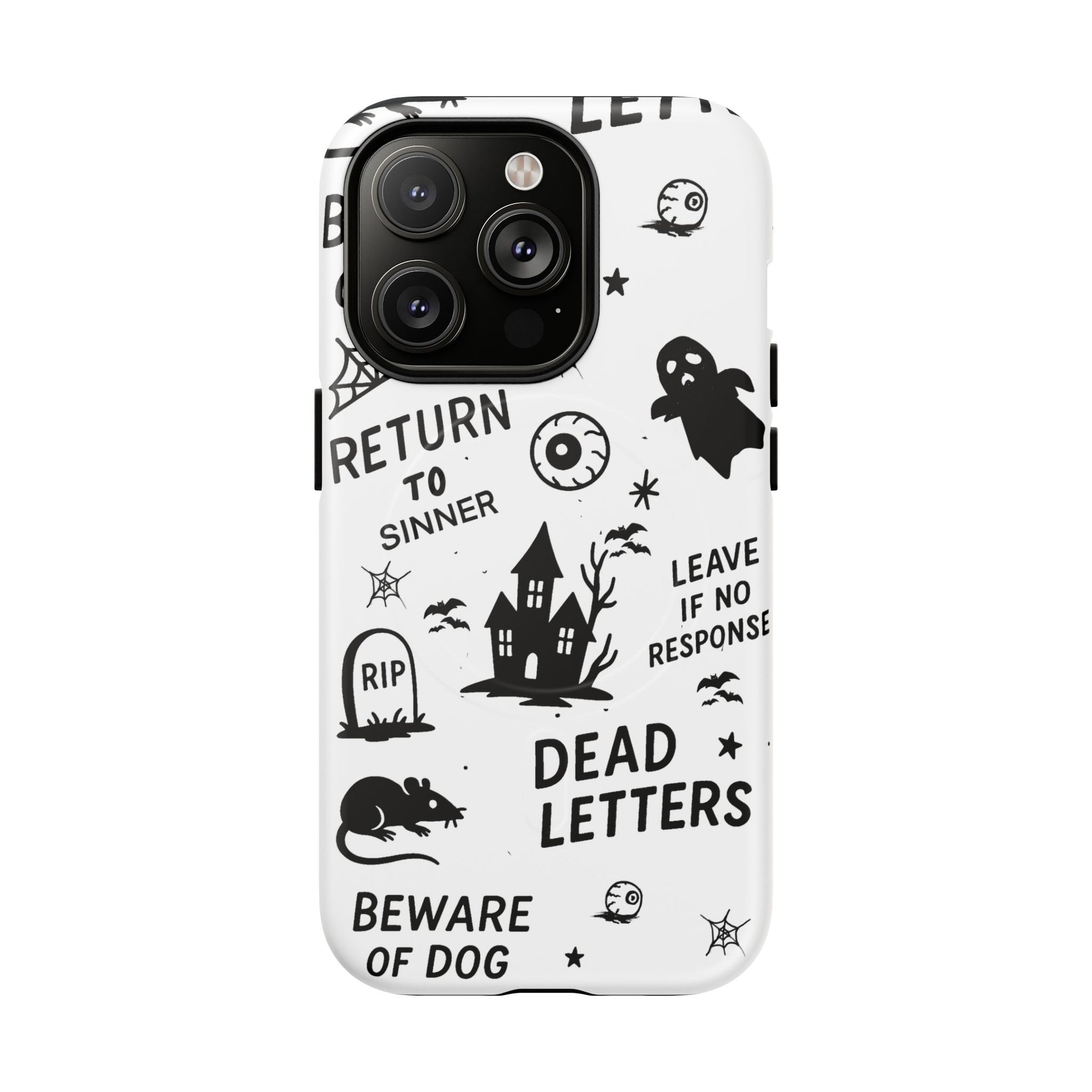Spooky Phone Case, Halloween Accessory, Tough Magnetic Cases, Unique Gift, Gothic Style Tech Cover, Cell Phone Protector