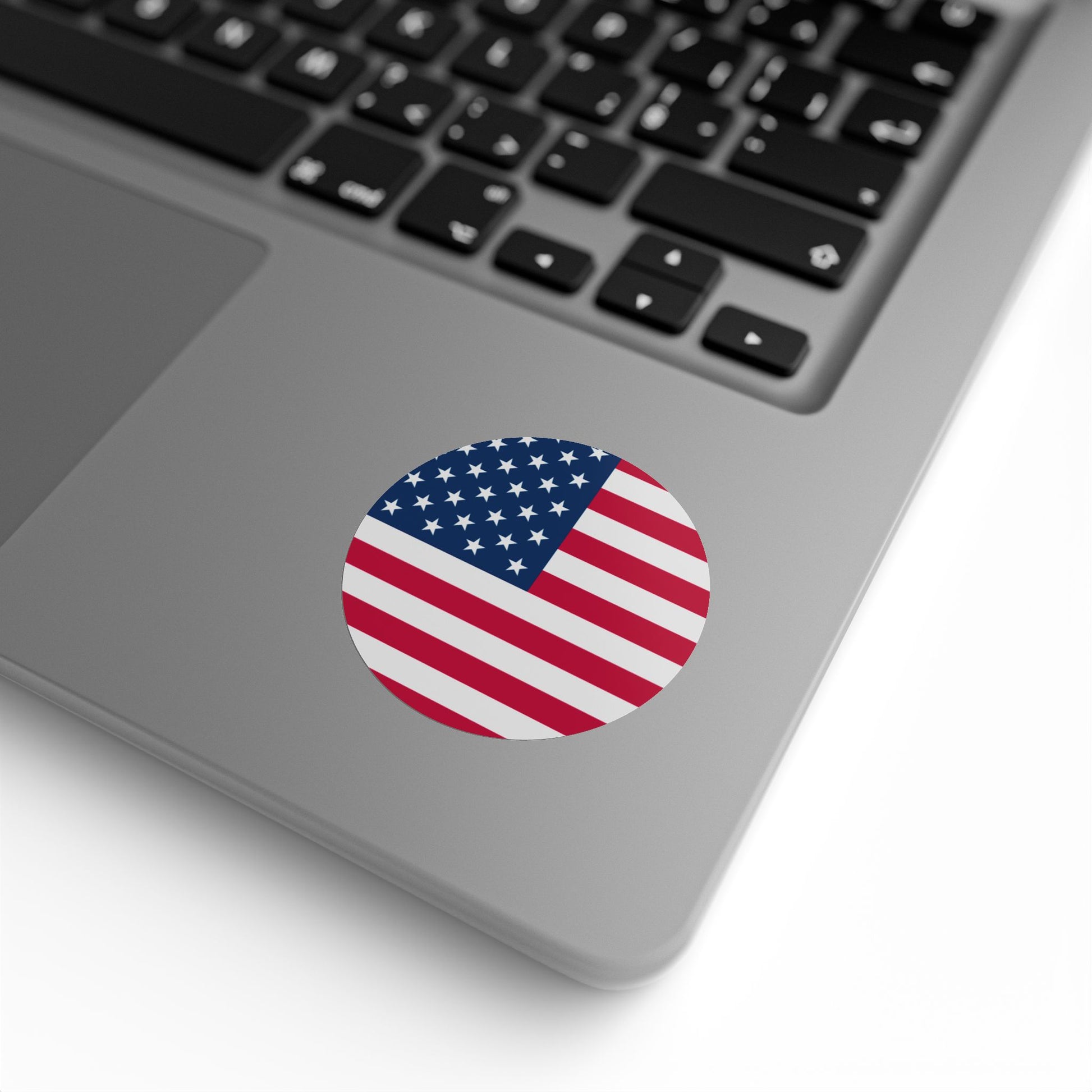 American Flag Round Stickers — American Flag Label Rolls for Independence Day, Veterans Day & Small Business Owners