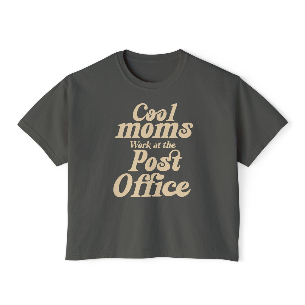 Cool Moms Work at the Post Office Boxy Tee – Funny Mail Worker Shirt, Postal Mom Gift, Cute Delivery Worker T-Shirt, Relaxed Fit Women’s Tee