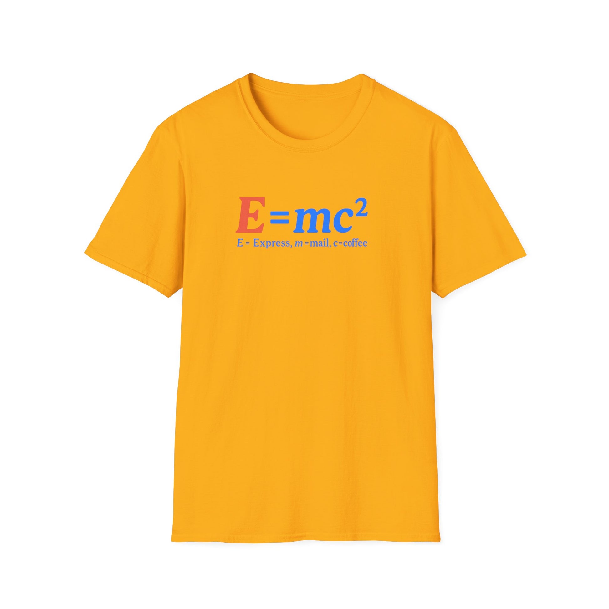 E=mc Unisex Softstyle T-Shirt - Science Tee for Math Lovers, Geek Clothing, Gift for Students, Casual Wear, Educational Apparel