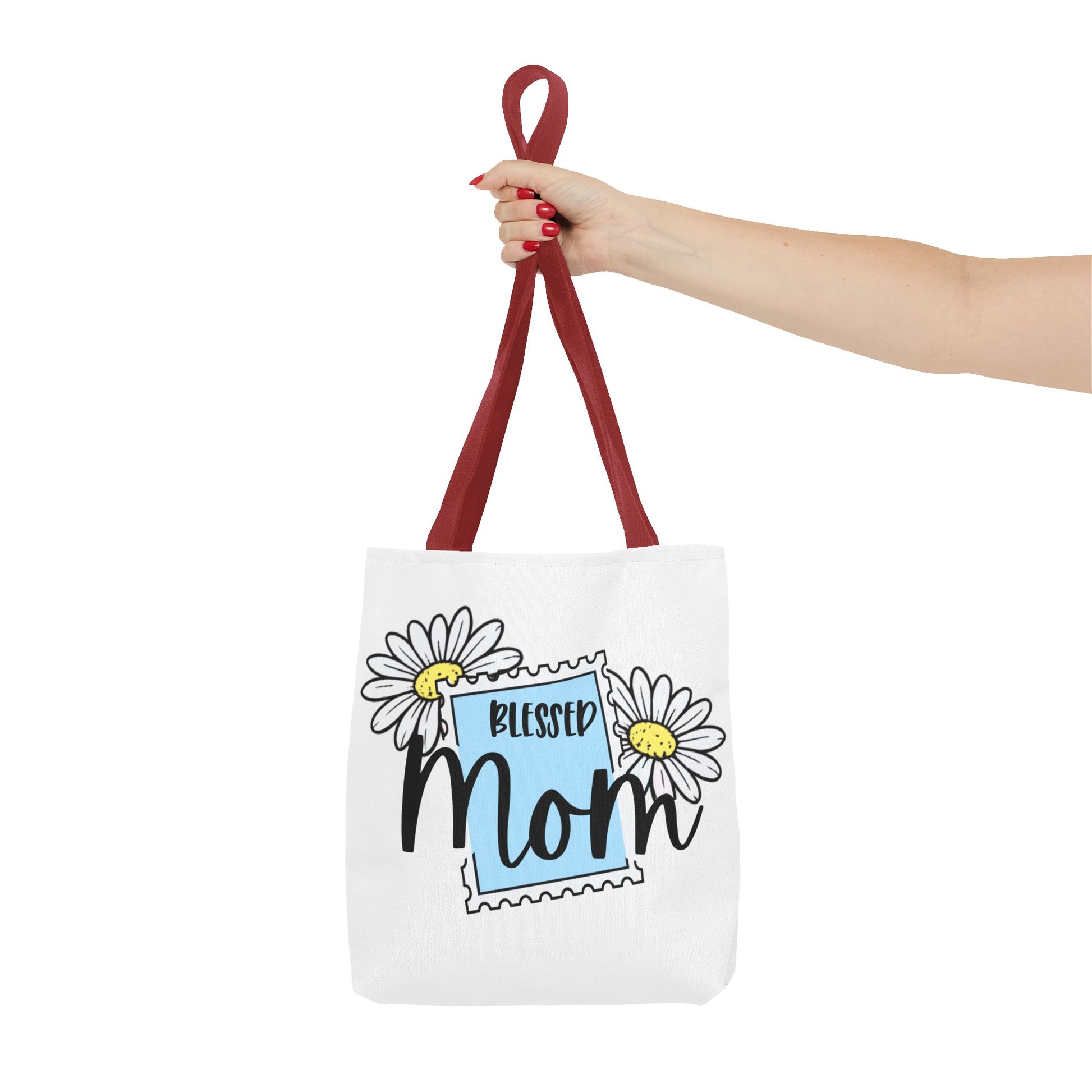 Blessed Mom Daisy Tote Bag — Floral Mother's Day Canvas Tote