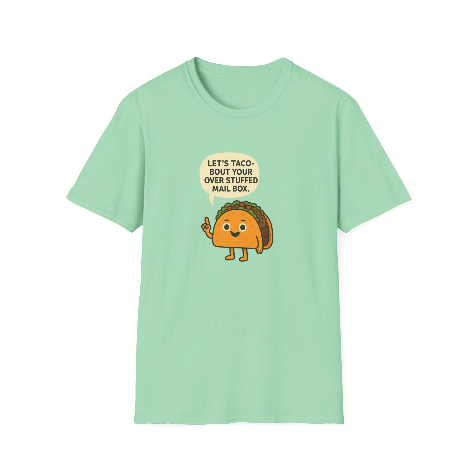 Let's Taco 'Bout It Unisex Softstyle T-Shirt | Fun Foodie Tee for Taco Lovers, Perfect Gift for Birthdays, Taco Tuesday, or Food Events