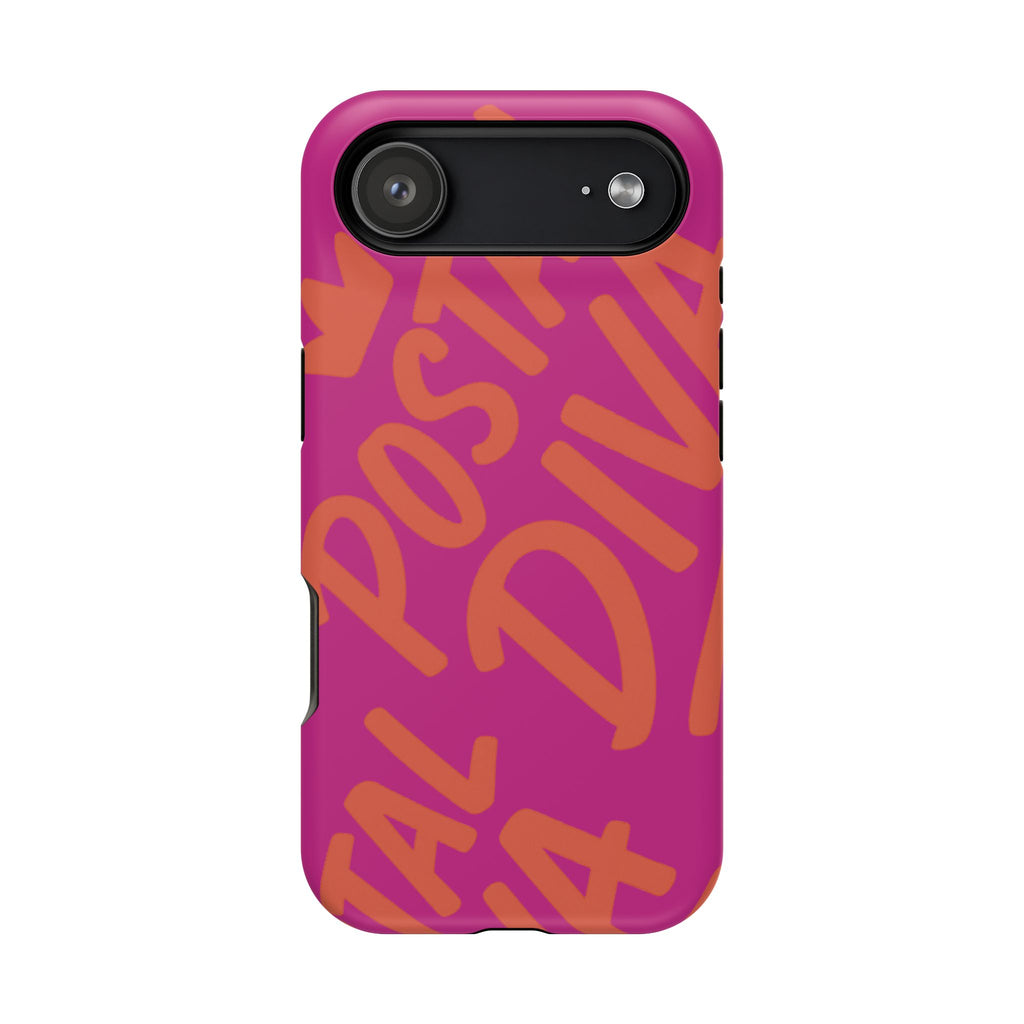 Postal Diva Magnetic Phone Case, Bold Colorful Phone Cover, Phone Case for Postal Divas, Unique Gift for Her, Trendy Smartphone Accessory