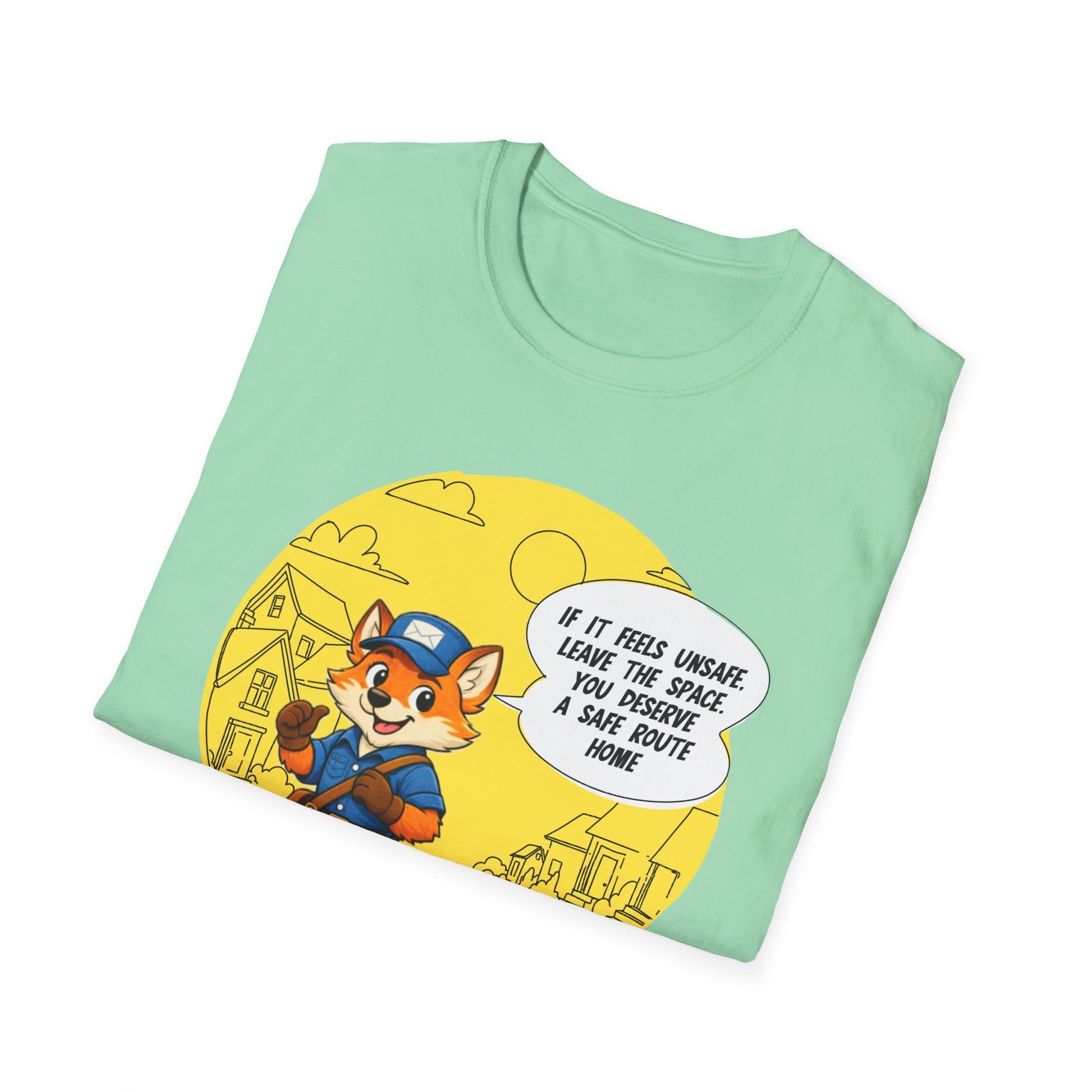 Safe Route Home – Delivery Worker Safety Awareness T-Shirt