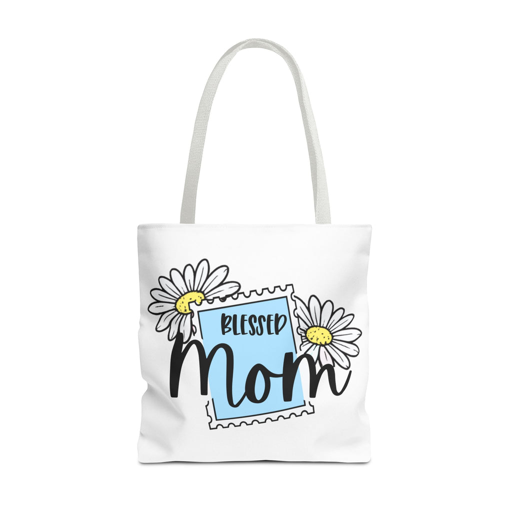 Blessed Mom Daisy Tote Bag — Floral Mother's Day Canvas Tote