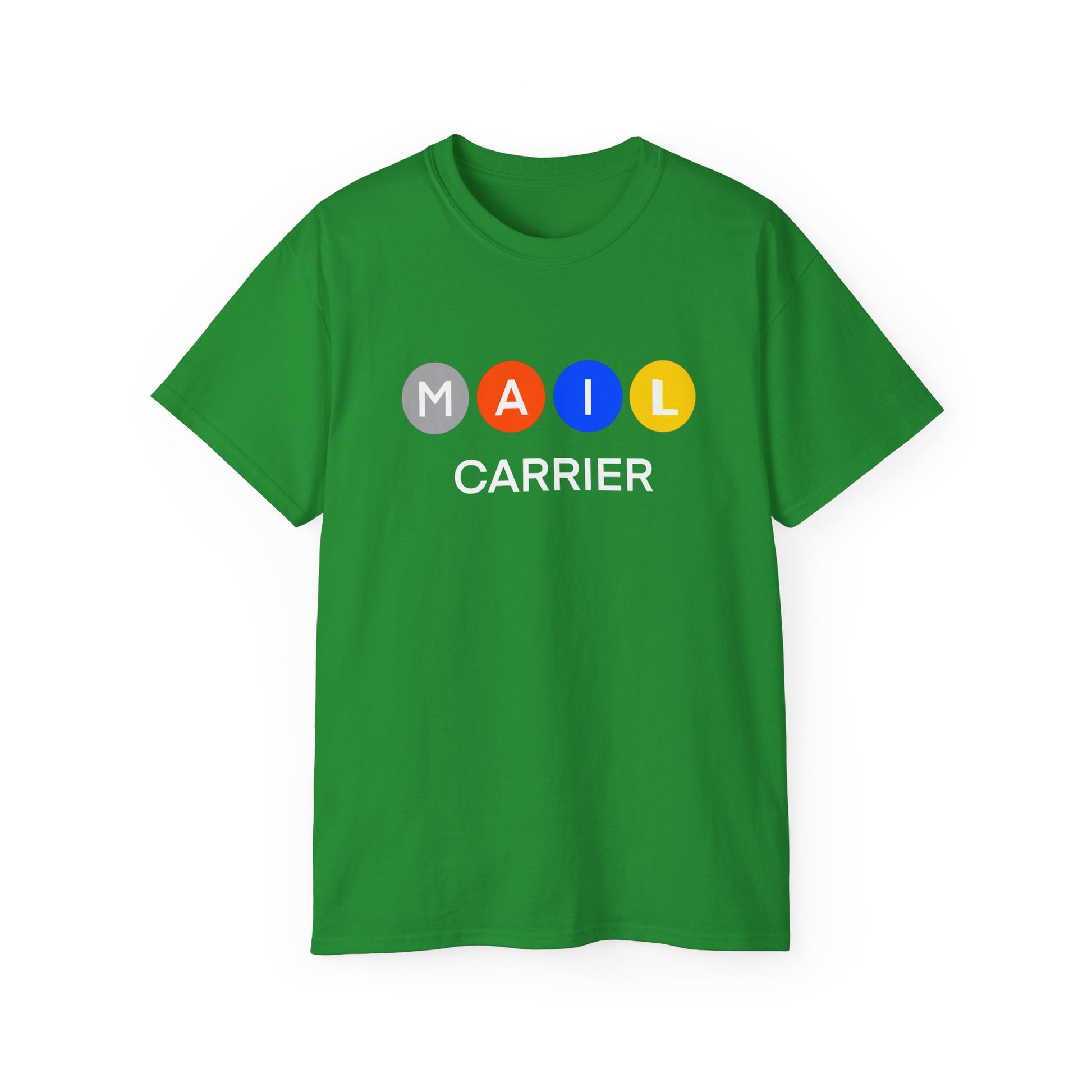 Mail Carrier T-Shirt — Colorful Bubble Graphic Design