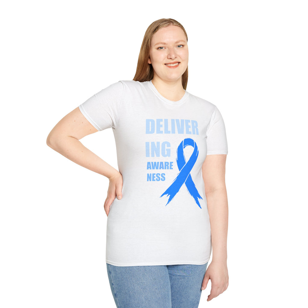 Prostate Cancer Awareness Shirt – Delivering Awareness Light Blue Ribbon Support Tee