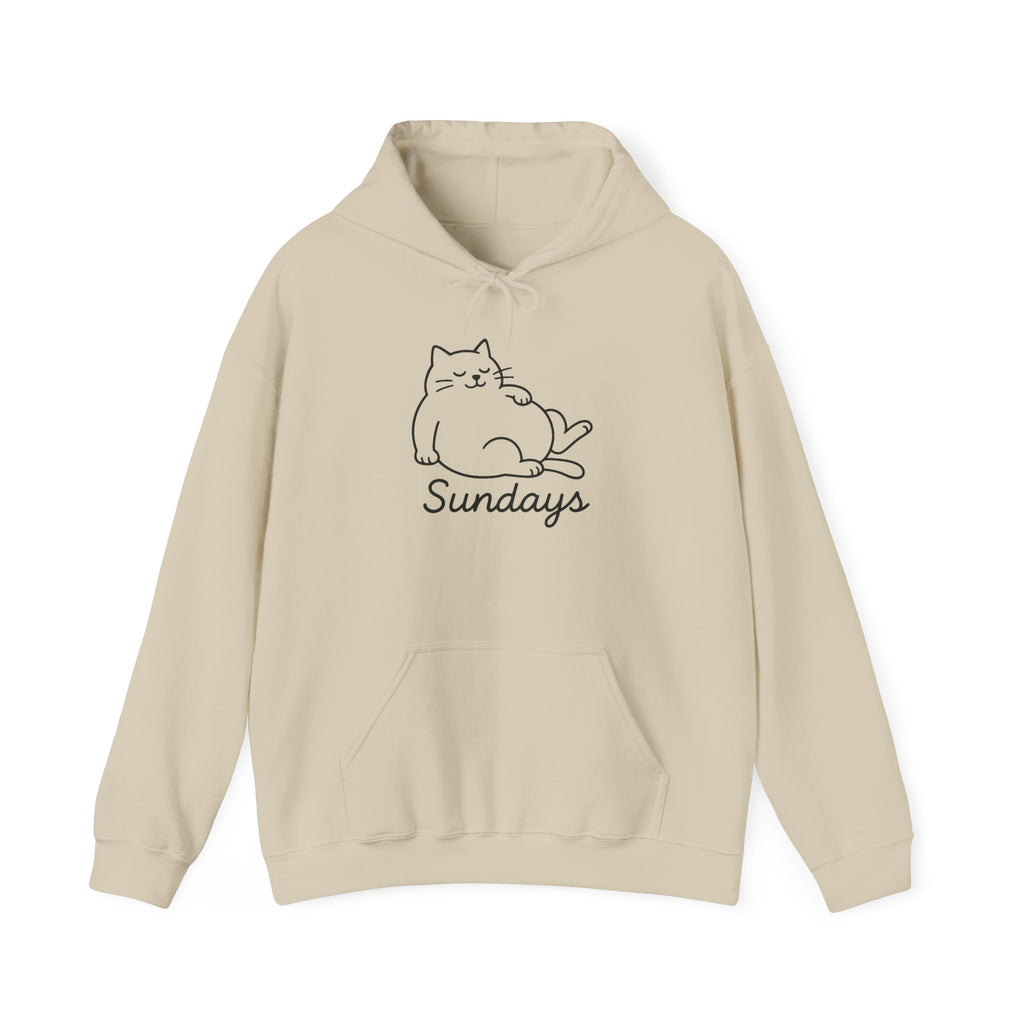 Cozy Cat Design Hoodie, Perfect for Cat Lovers, Chill Sundays, Gift for Pet Owners, Relaxed Weekend Style, Unisex Sweatshirt