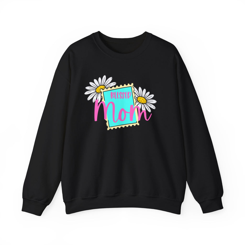Blessed Mom Sweatshirt – Cute Mother’s Day Gift for Mom | Minimalist Stamp Design Crewneck | Mama Gift, Gift for Her