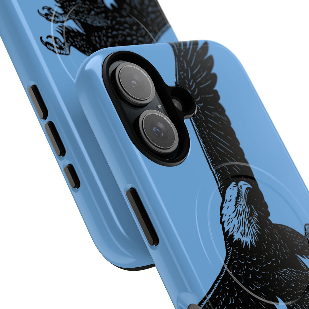 Eagle Flight Tough Magnetic Phone Case — Protective Magnetic Snap Cover with Soaring Eagle Design