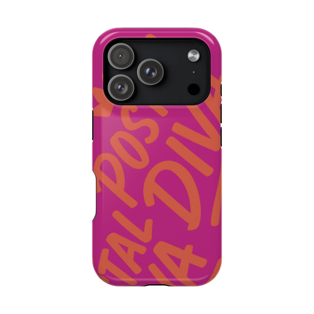 Postal Diva Magnetic Phone Case, Bold Colorful Phone Cover, Phone Case for Postal Divas, Unique Gift for Her, Trendy Smartphone Accessory