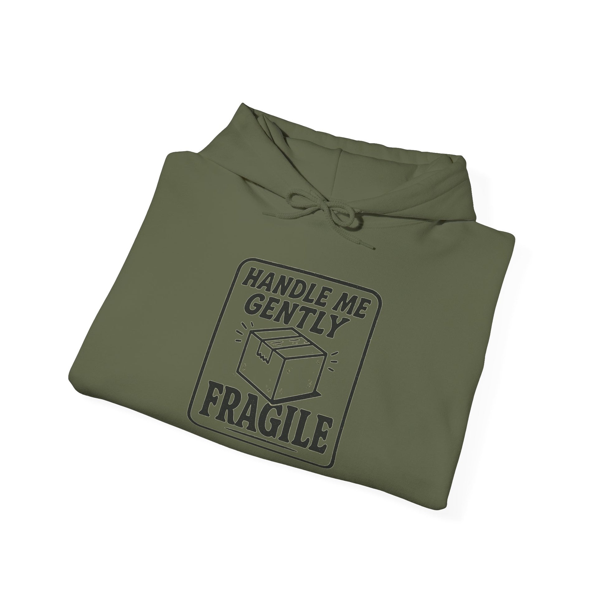 Fragile Humor Hoodie, Unisex Sweatshirt, Funny Gift for Friends, Cozy Pullover, Ideal for Birthdays, Casual Wear, Holiday Cheer