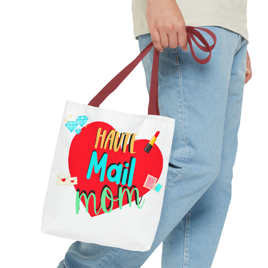 Tote Bag — "Haut Mail Mom" Heart Design Tote for Postal & Mom Gifts