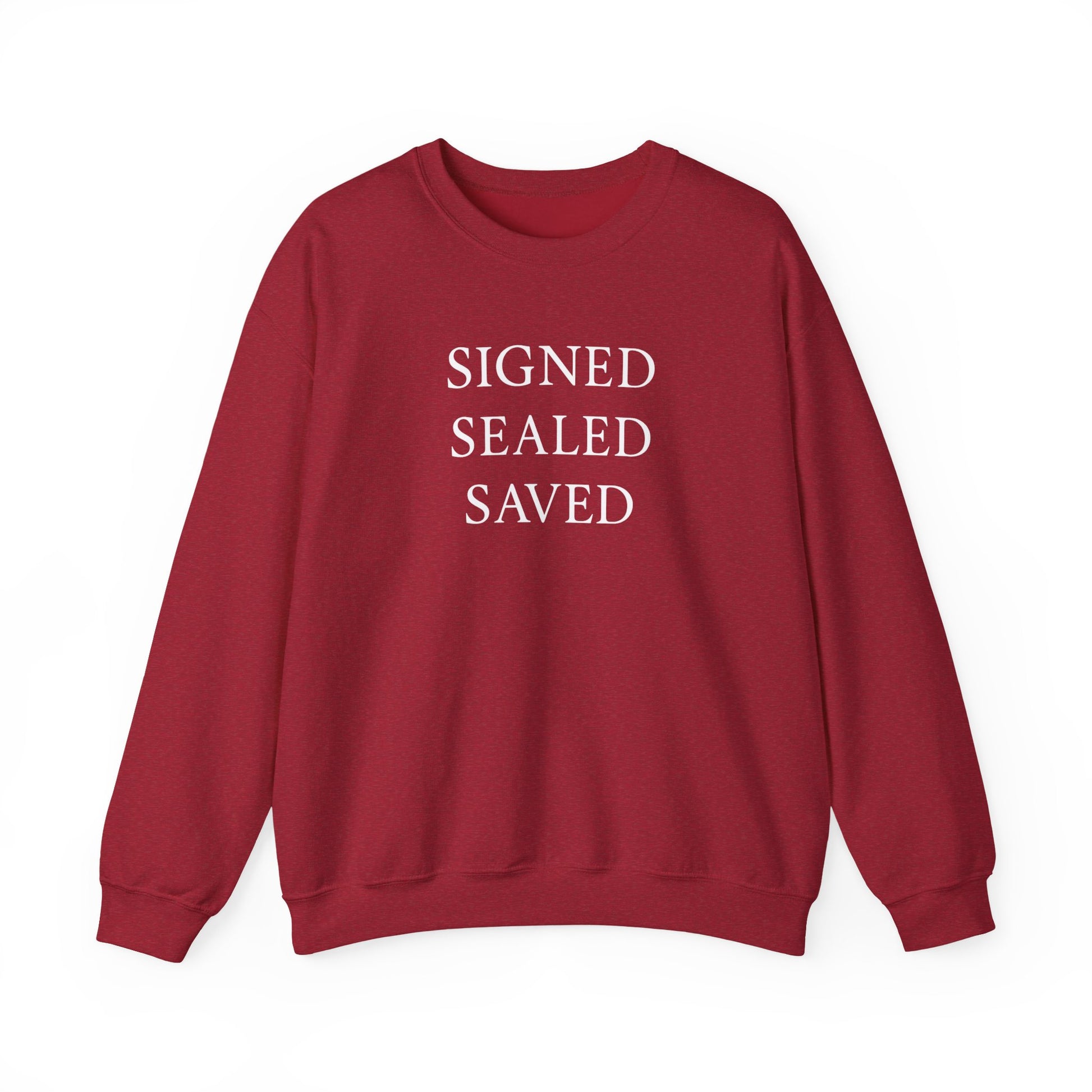 Signed Sealed Saved Crewneck Sweatshirt, Postal Workers Sweatshirts, Christian Sweatshirts, Gifts For Postal Workers, Gift Ideas.