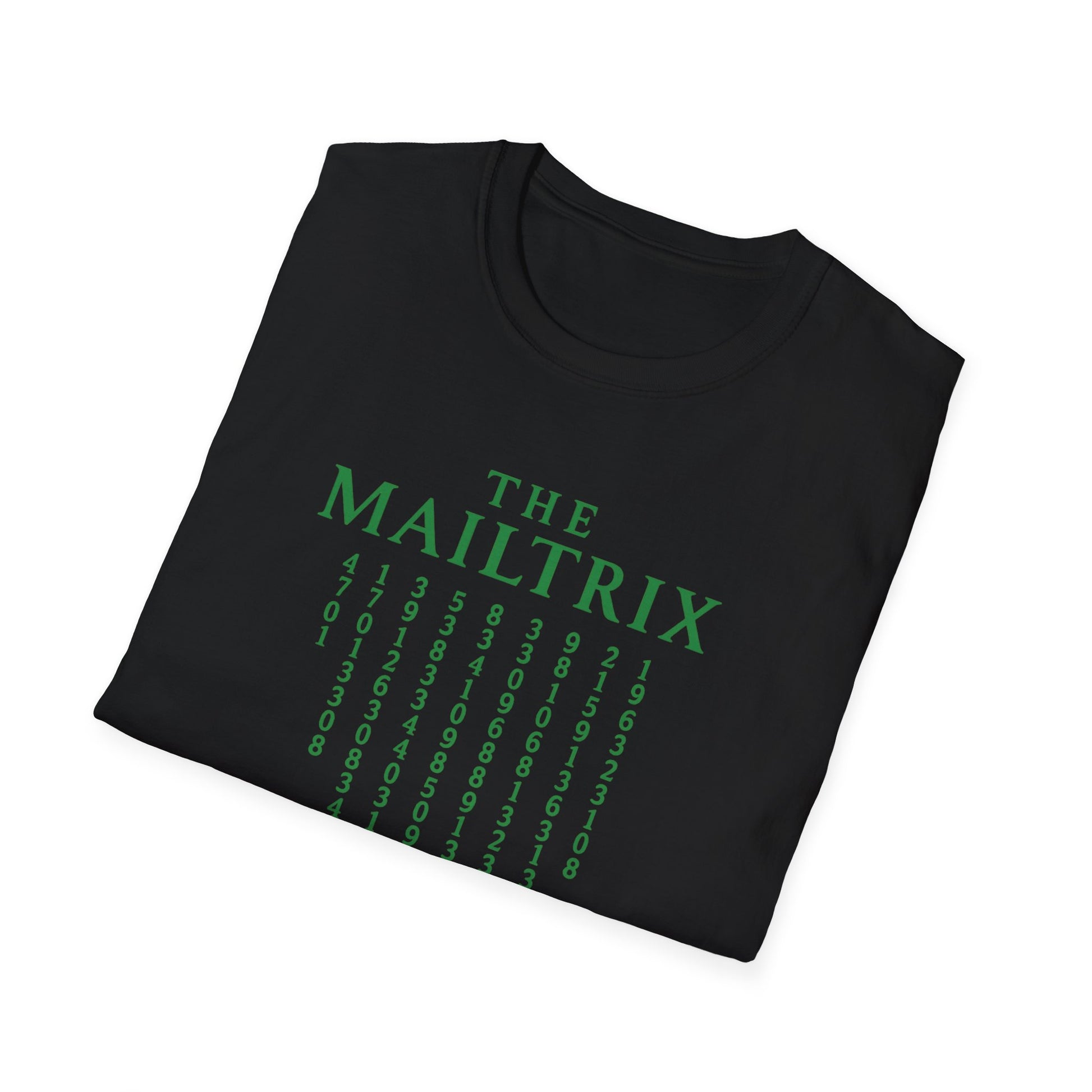 The Mailtrix Unisex Softstyle T-Shirt - Matrix Inspired Tee, Trendy Graphic Shirt, Gift for Tech Lovers, Perfect for Casual Wear, [...]
