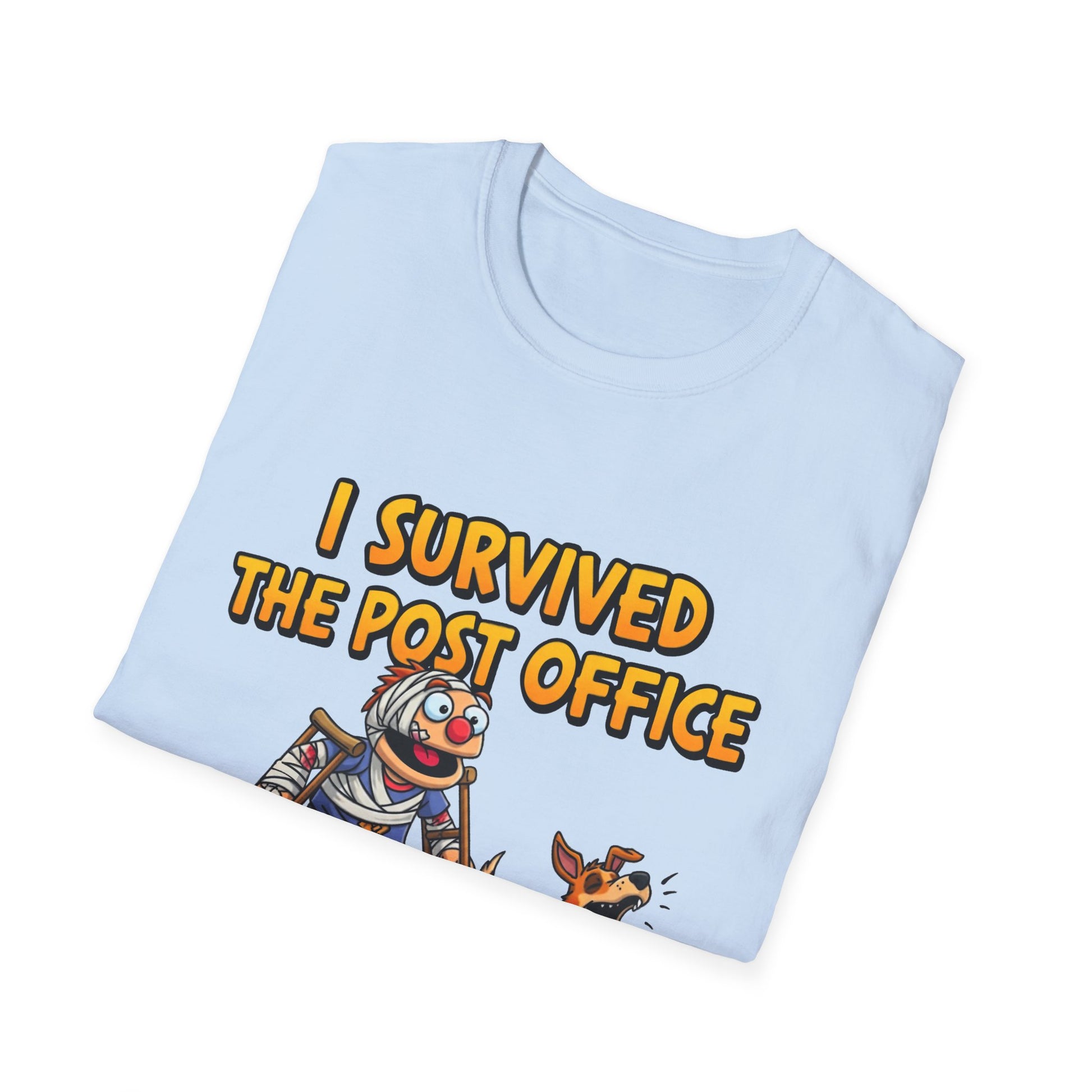 Funny I Survived Post Office T-Shirt, Unique Gift for Mail Carriers, Perfect for Postal Workers, Casual Wear, Humor Tee