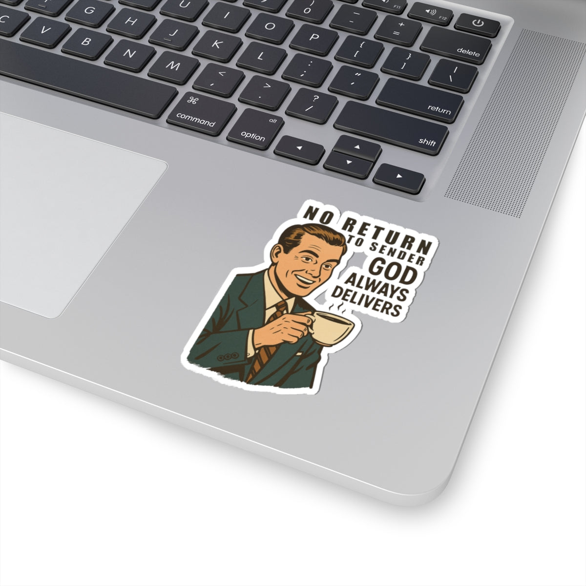 Inspirational Kiss-Cut Stickers, Motivational Laptop Decals, God Always Delivers Stickers, Faith-Based Gifts, Encouraging Wall Art