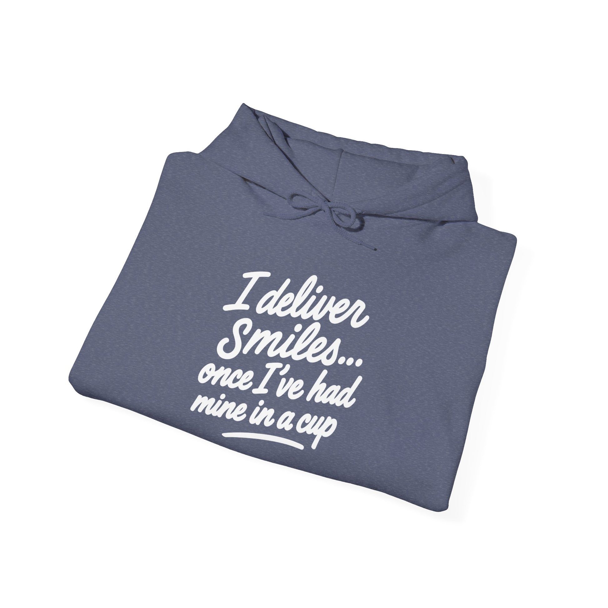 I Deliver Smiles Hoodie – Cozy Unisex Sweatshirt, Gift for Coffee Lovers, Cute Casual Wear, Perfect for Birthdays & Holidays