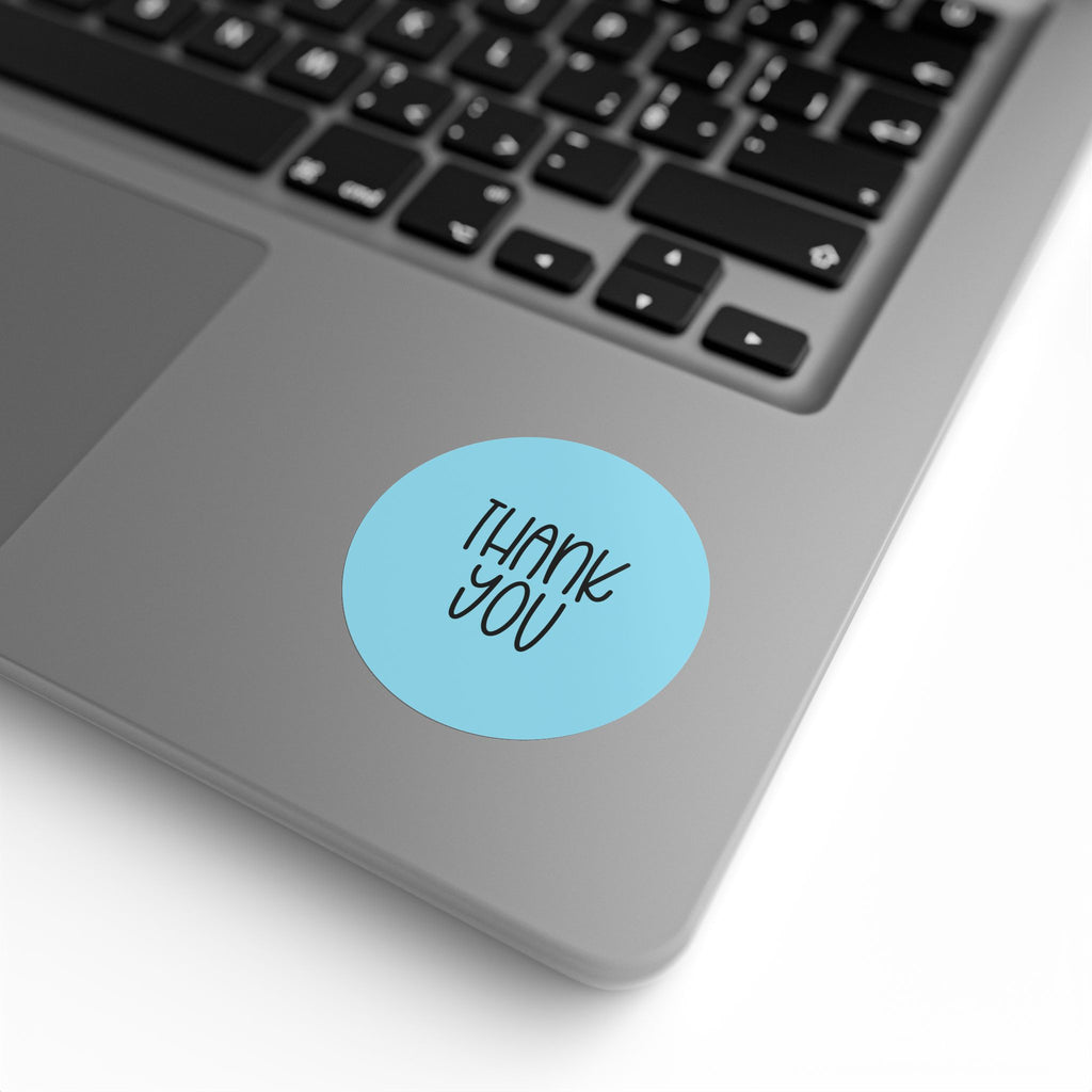 Thank You Sticker Rolls — Blue Sticker Roll for Packaging & Shipping Gifts